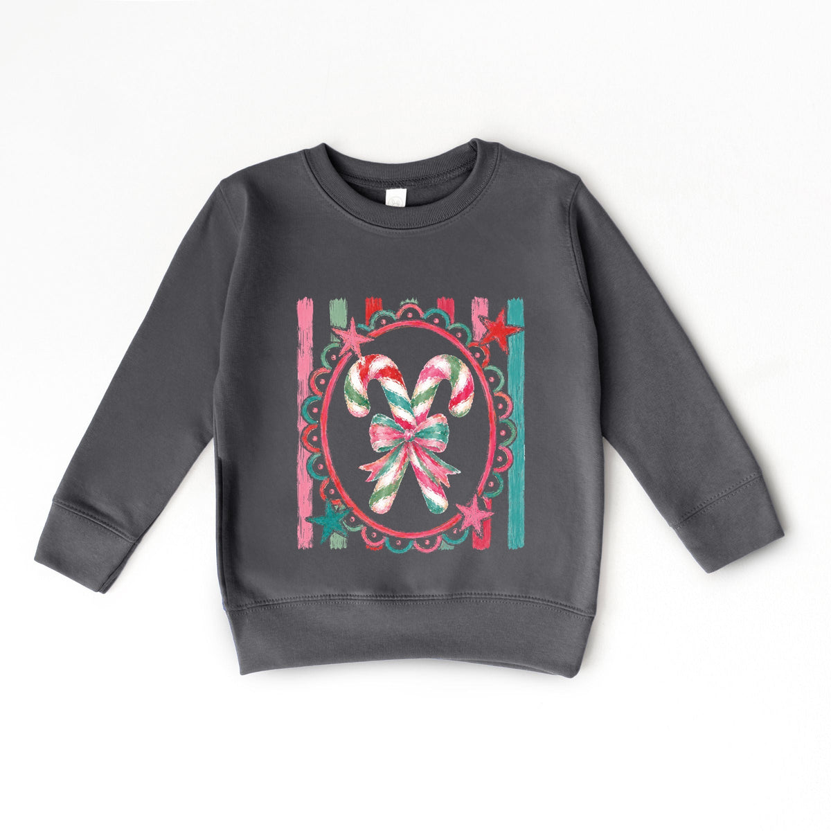 Candy Cane Coquette Watercolor - Youth Graphic Sweatshirt