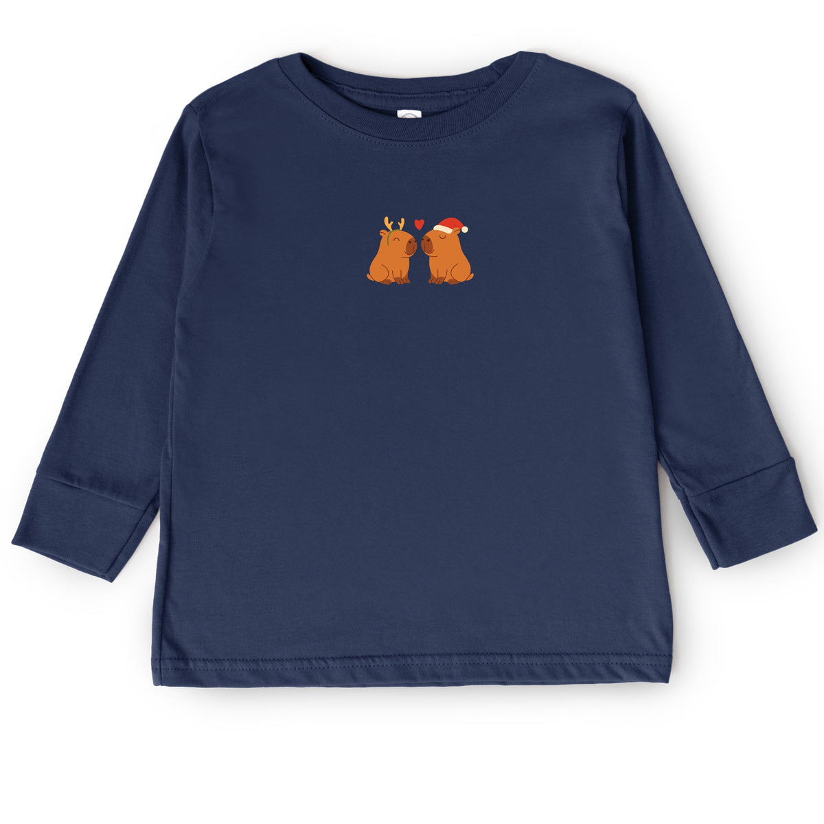 Christmas Capybara - Toddler Long Sleeve Graphic Tee