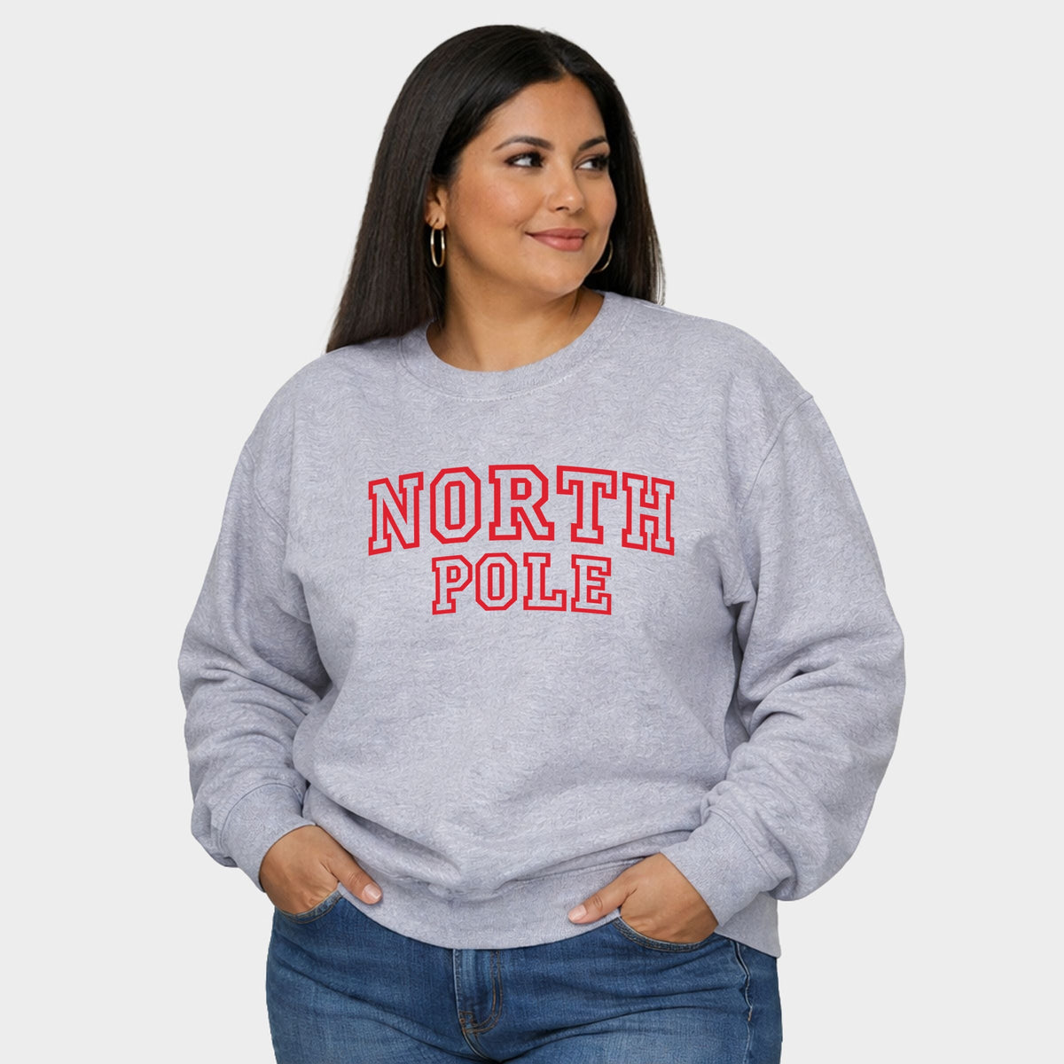North Pole Varsity Outlines - Women's Plus Sweatshirt