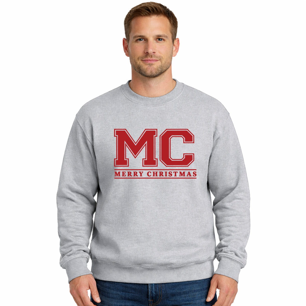 Merry Christmas Initials - Men's Graphic Sweatshirt
