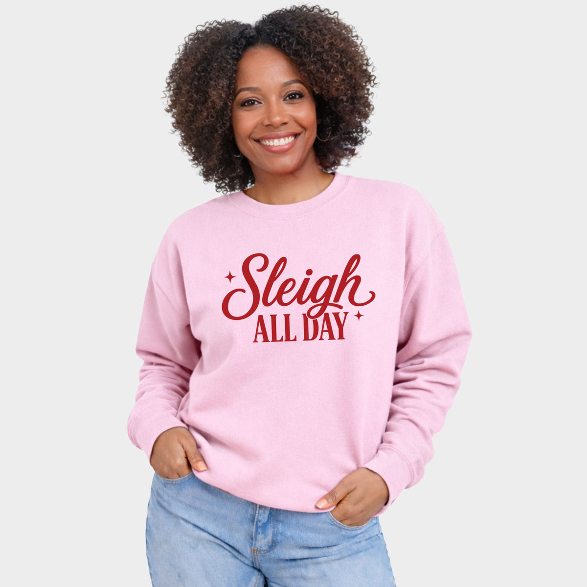 Sleigh All Day Stars - Women's Graphic Sweatshirt
