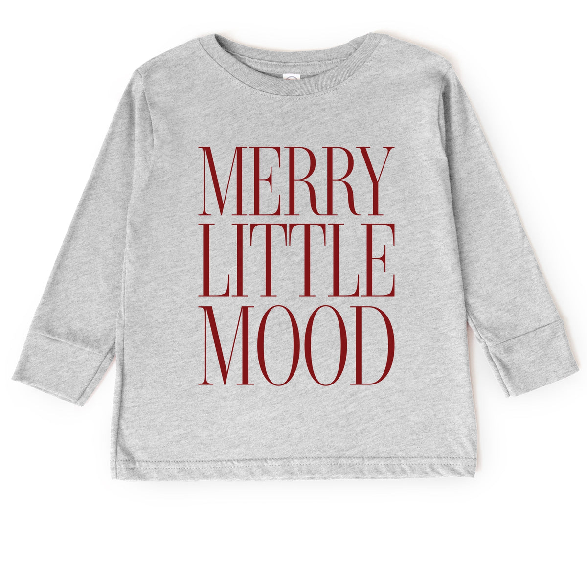 Merry Little Mood Stacked - Toddler Long Sleeve Graphic Tee