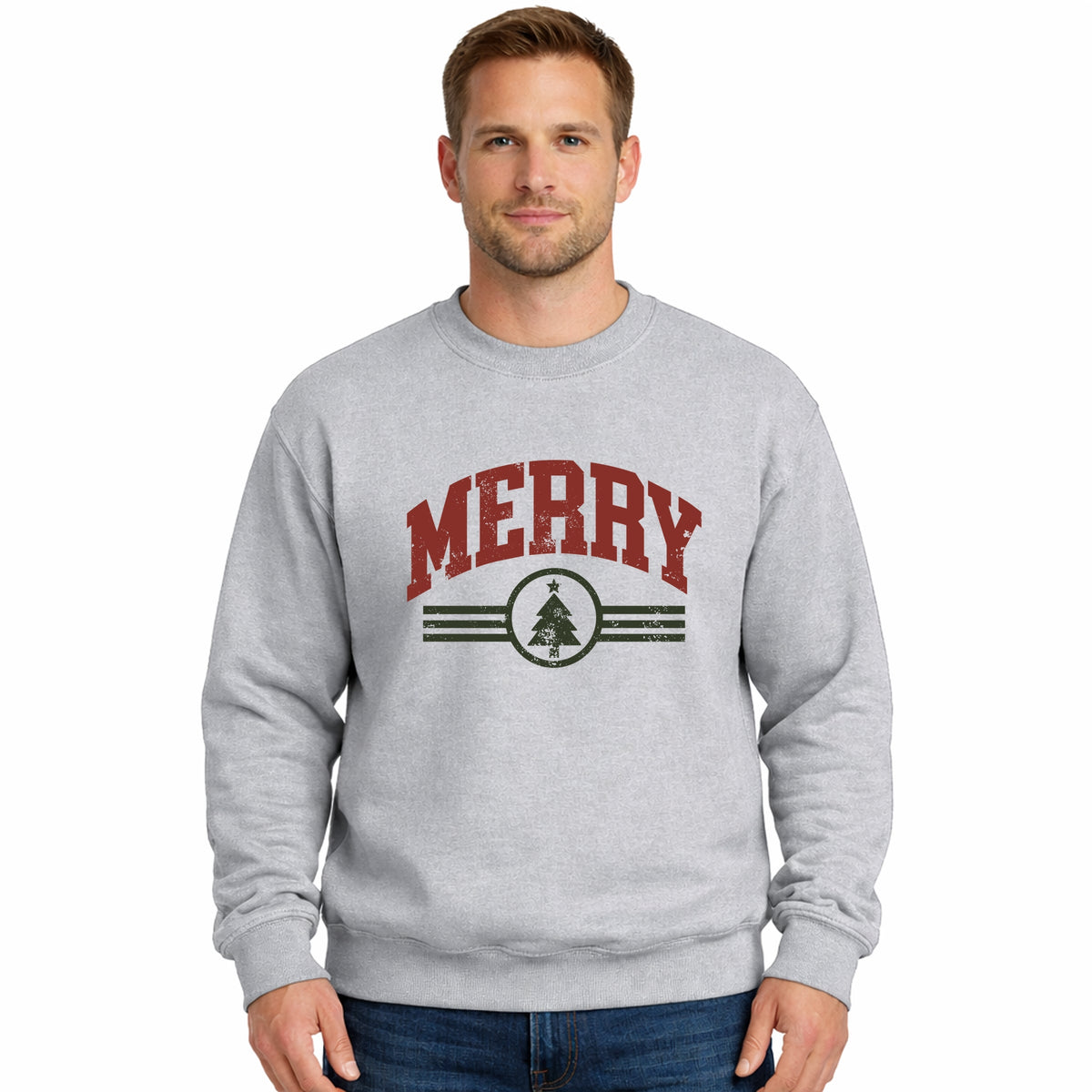 Merry Arched Tree - Men's Graphic Sweatshirt