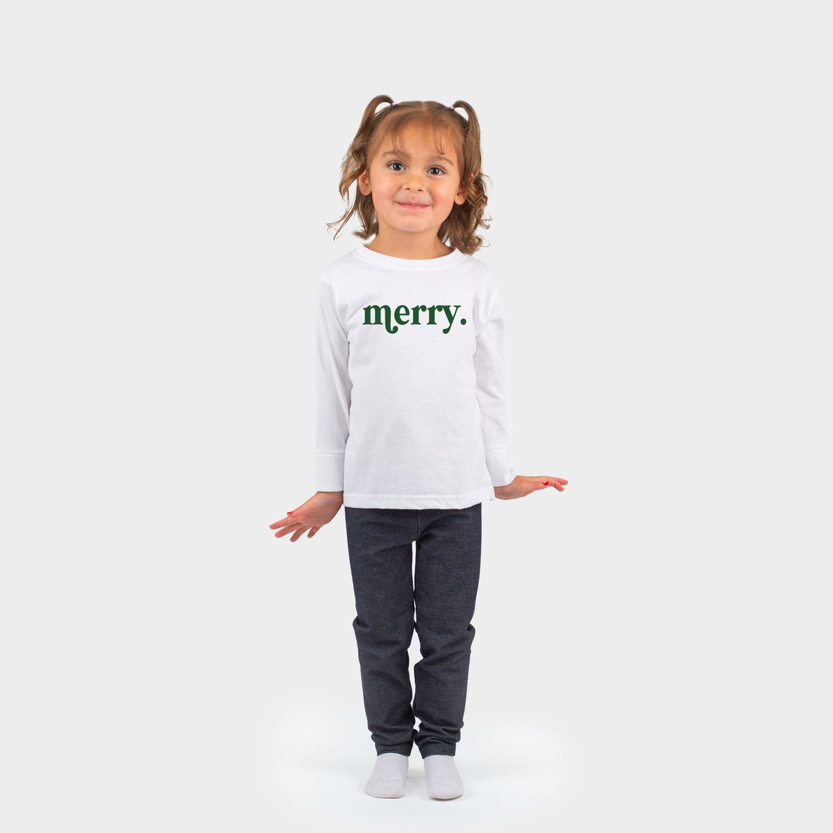 Merry Green - Toddler Long Sleeve Graphic Tee