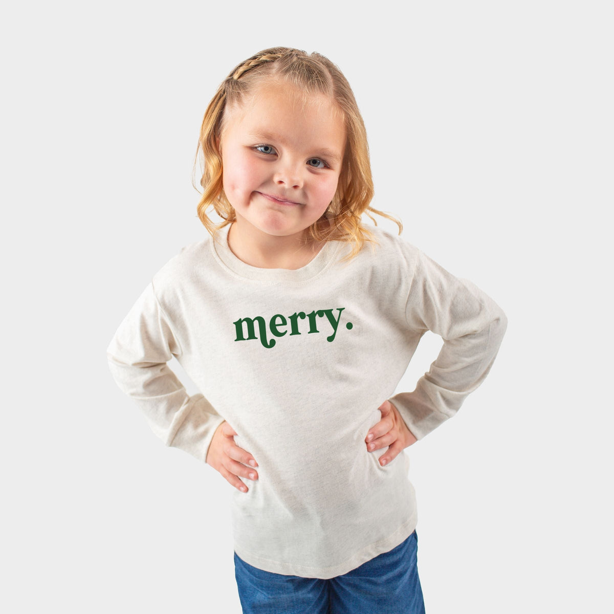 Merry Green - Toddler Long Sleeve Graphic Tee
