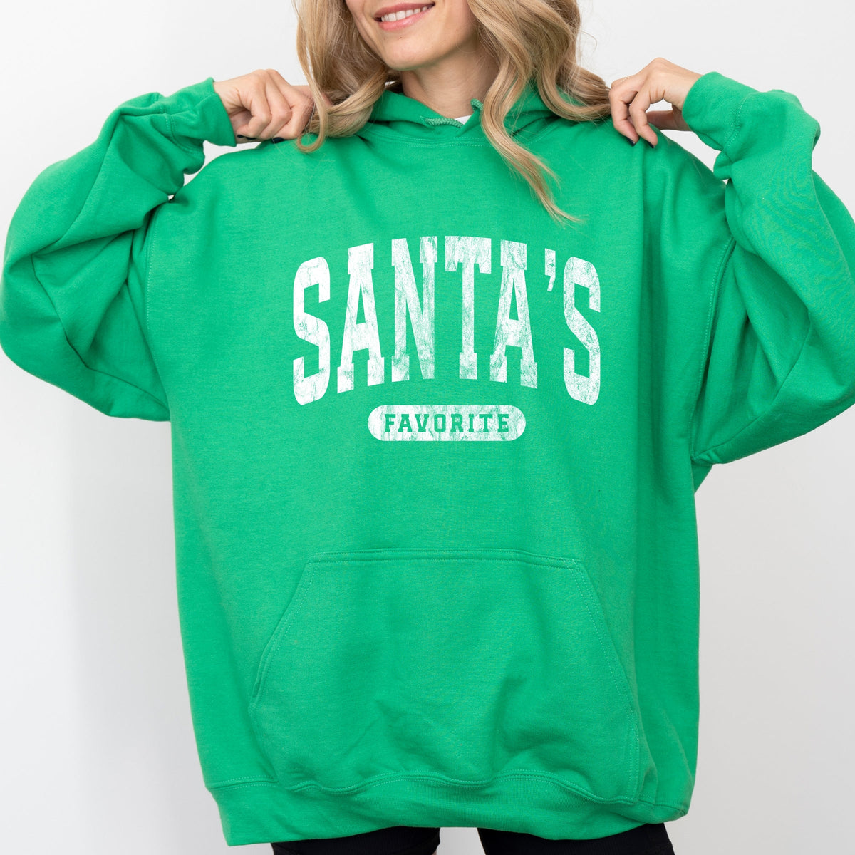 Santa's Favorite Arched Bold - Women's Graphic Hoodie