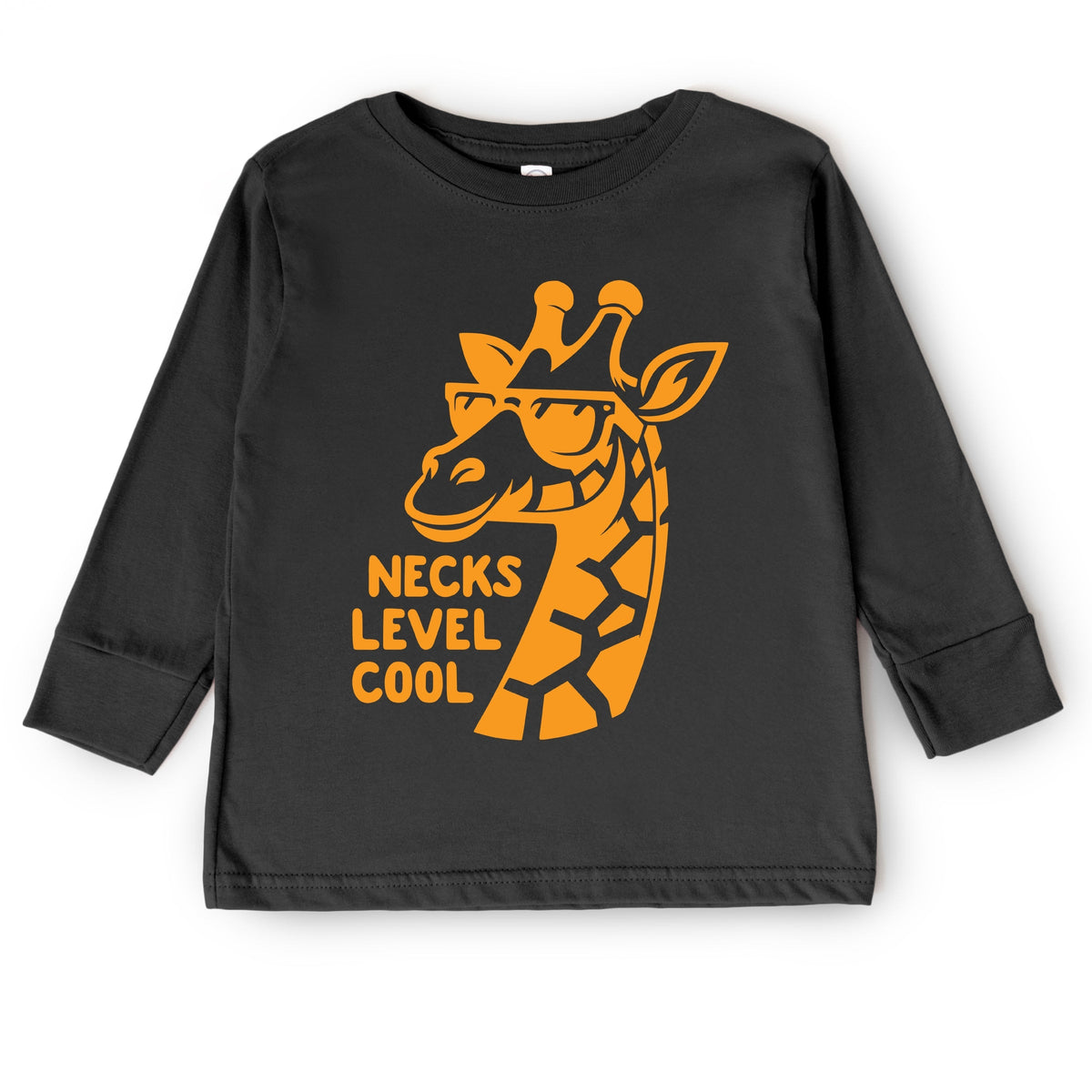 Necks Level Cool Giraffe - Toddler Long Sleeve Graphic Tee