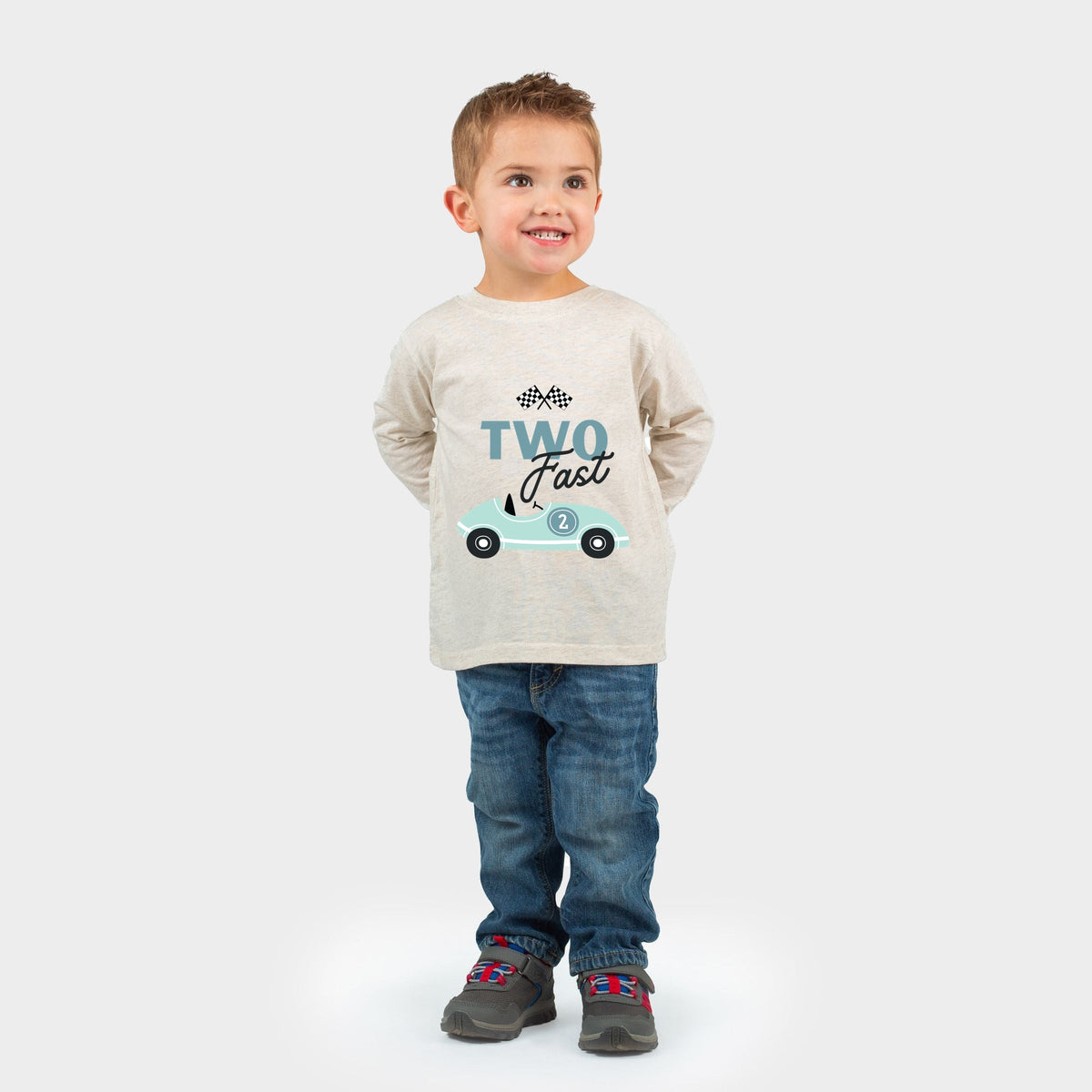 Two Fast Racecar - Toddler Long Sleeve Graphic Tee
