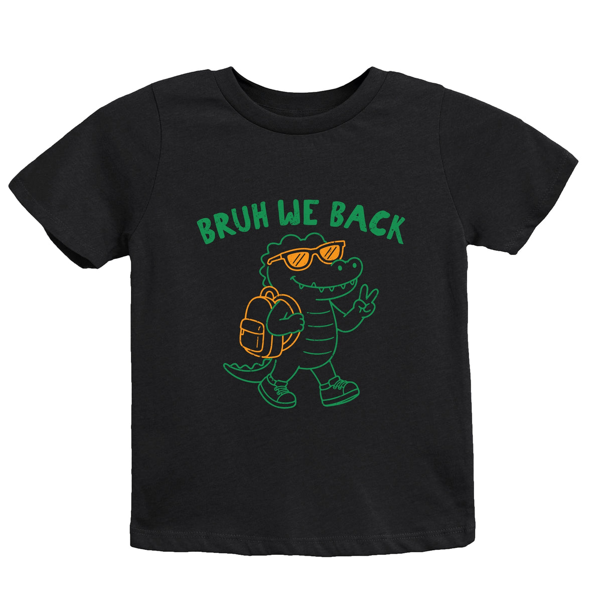 Bruh We Back Crocodile - Youth Short Sleeve Graphic T-Shirt