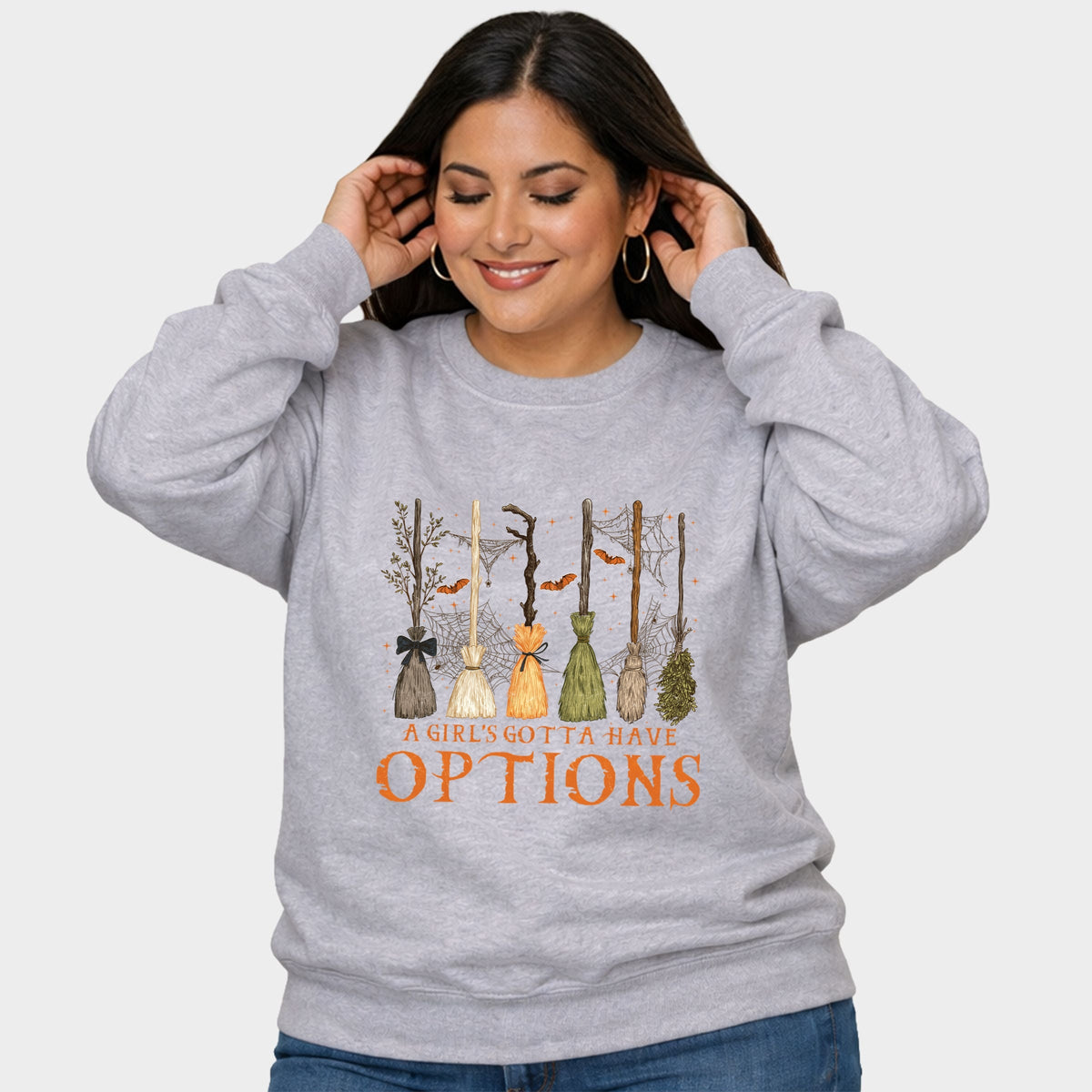 Girl's Gotta Have Options - Women's Plus Sized Graphic Sweatshirt