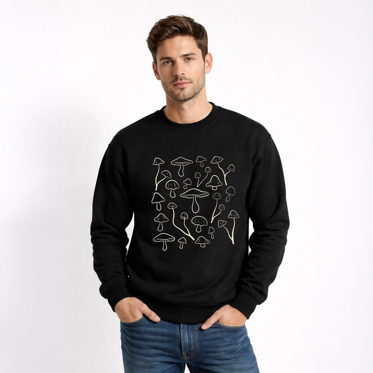 Woodland Mushrooms - Men's Graphic Sweatshirt