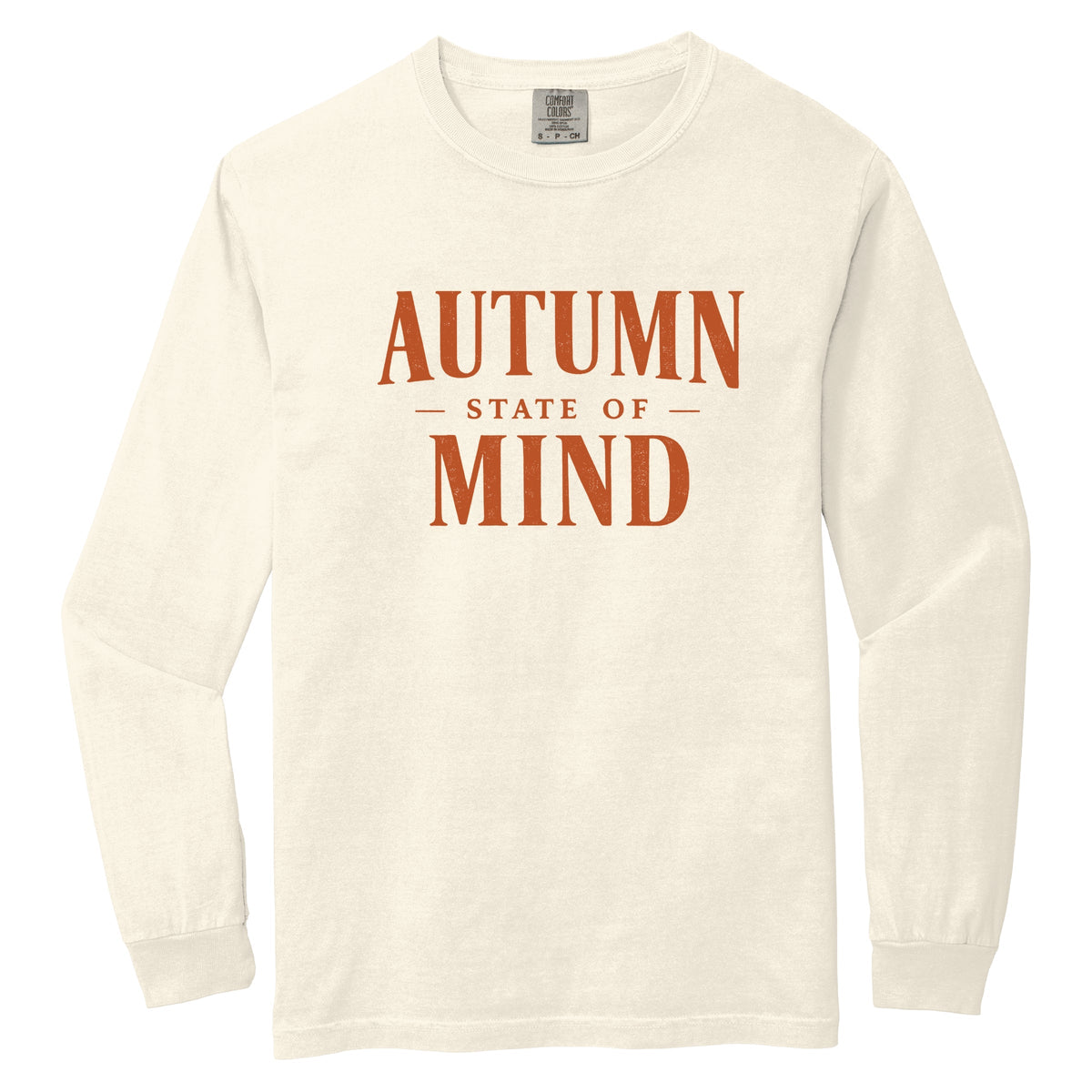 Autumn State of Mind - Women's Garment Dyed Long Sleeve Graphic T-Shirt
