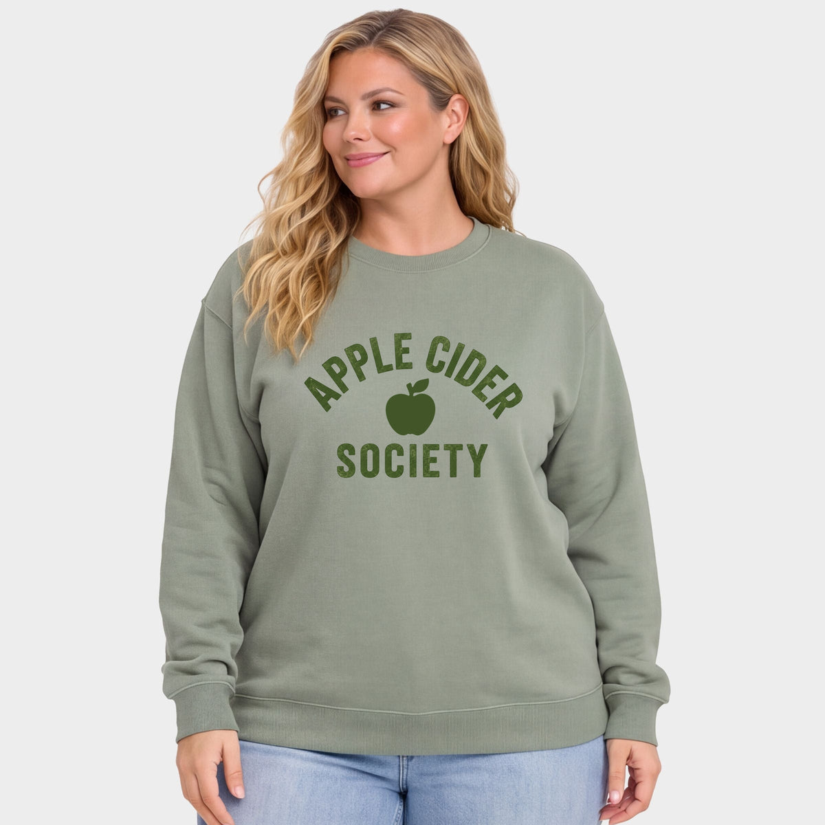 Apple Cider Society Arched - Women's Plus Sized Graphic Sweatshirt