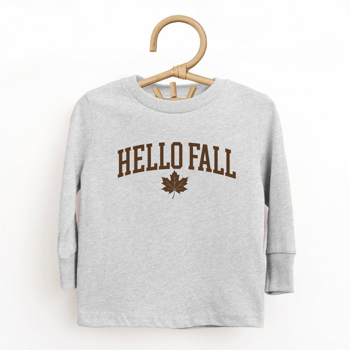 Hello Fall Leaf - Toddler Long Sleeve Graphic Tee