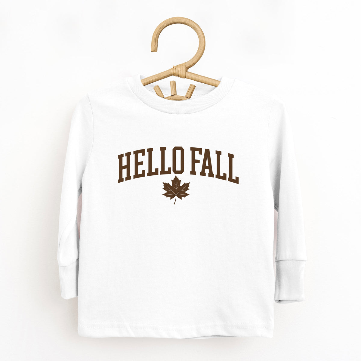 Hello Fall Leaf - Toddler Long Sleeve Graphic Tee