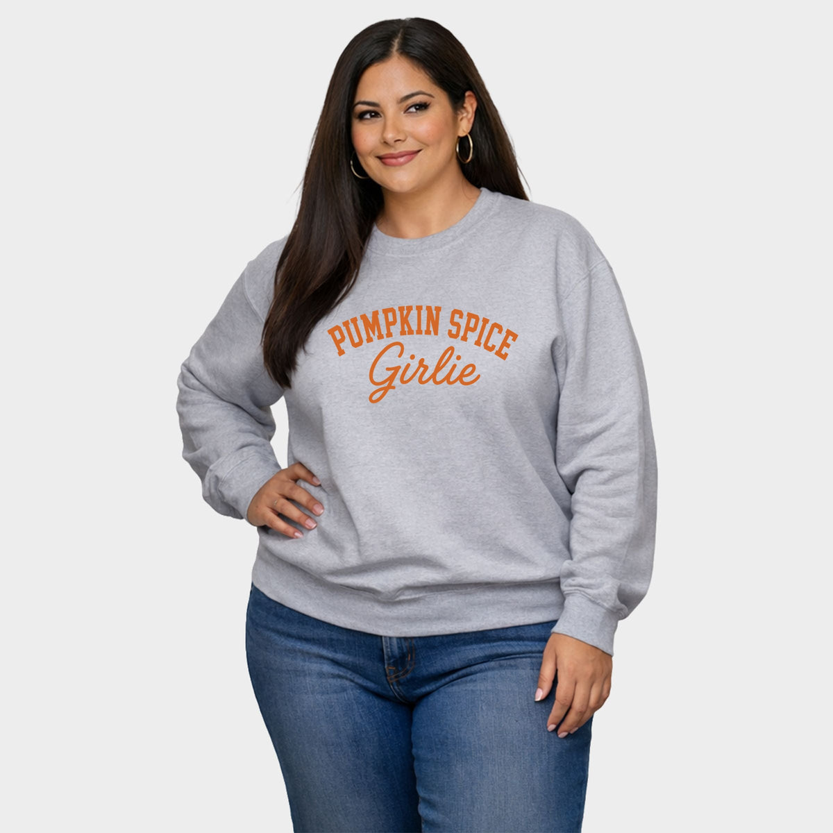 Pumpkin Spice Girlie - Women's Plus Sized Graphic Sweatshirt