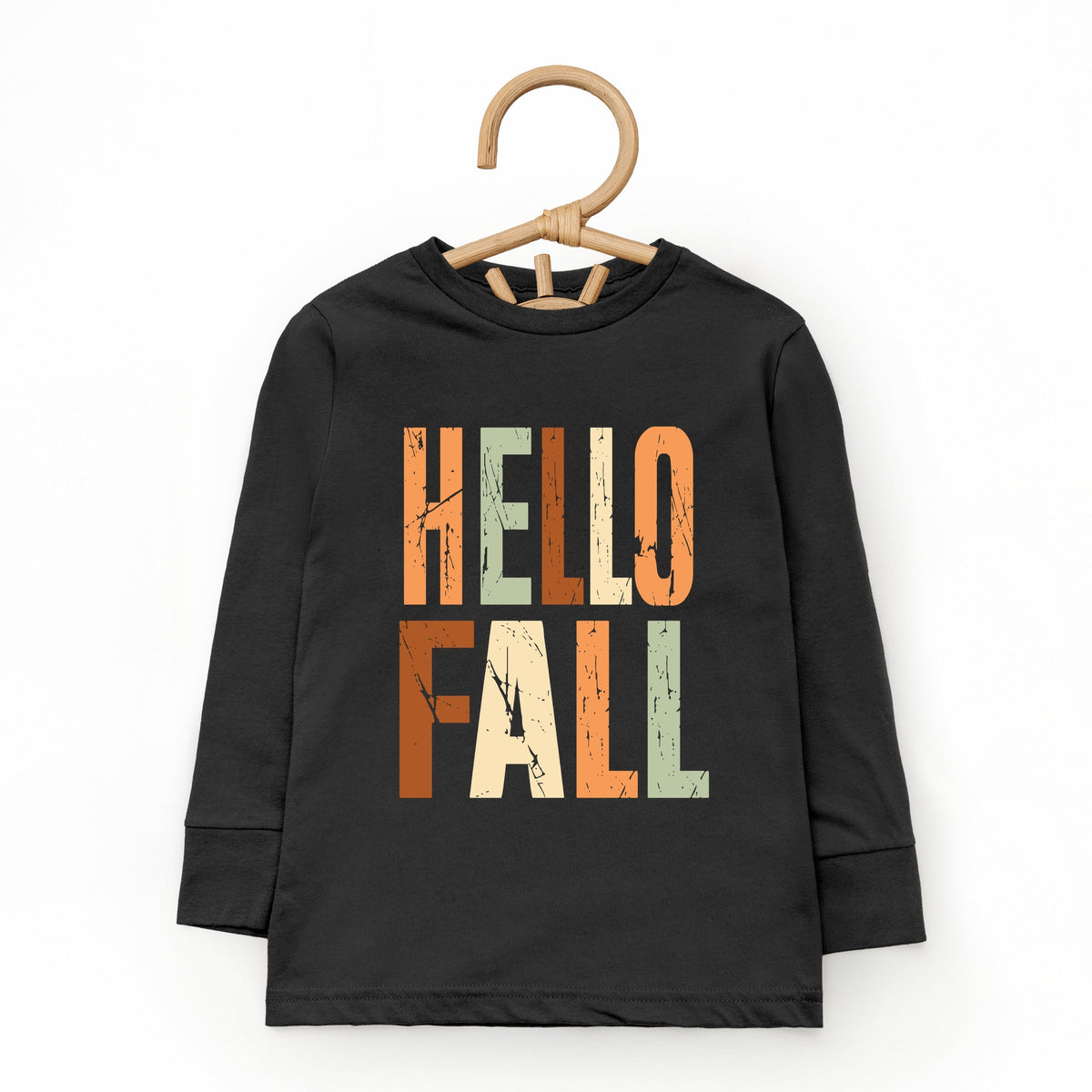 Hello Fall Autumn Colors - Toddler Long Sleeve Graphic Tee
