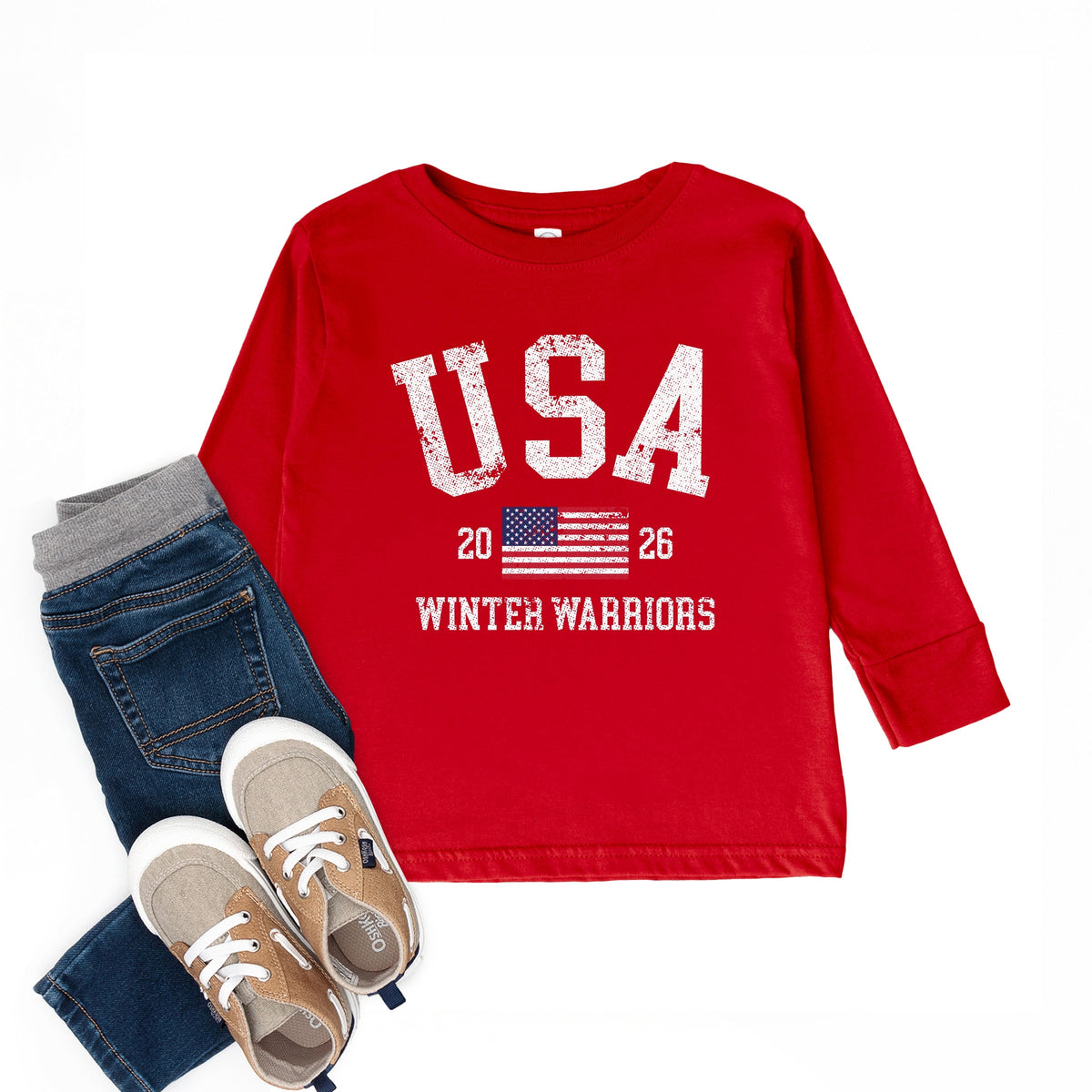 USA Winter Warriors - Toddler Long Sleeve Graphic Tee