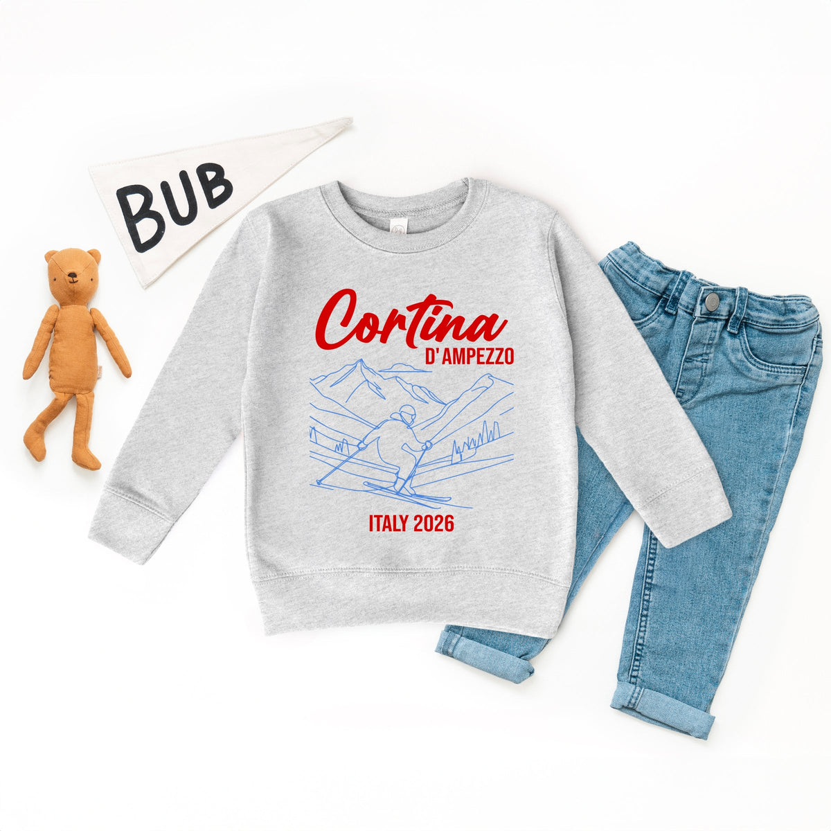 Cortina D'Ampezzo Ski - Toddler Graphic Sweatshirt