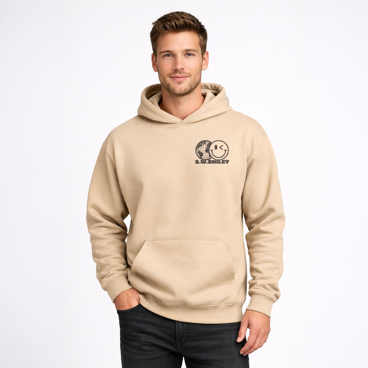 S.W.Smiley Record Retro - Men's Graphic Hoodie