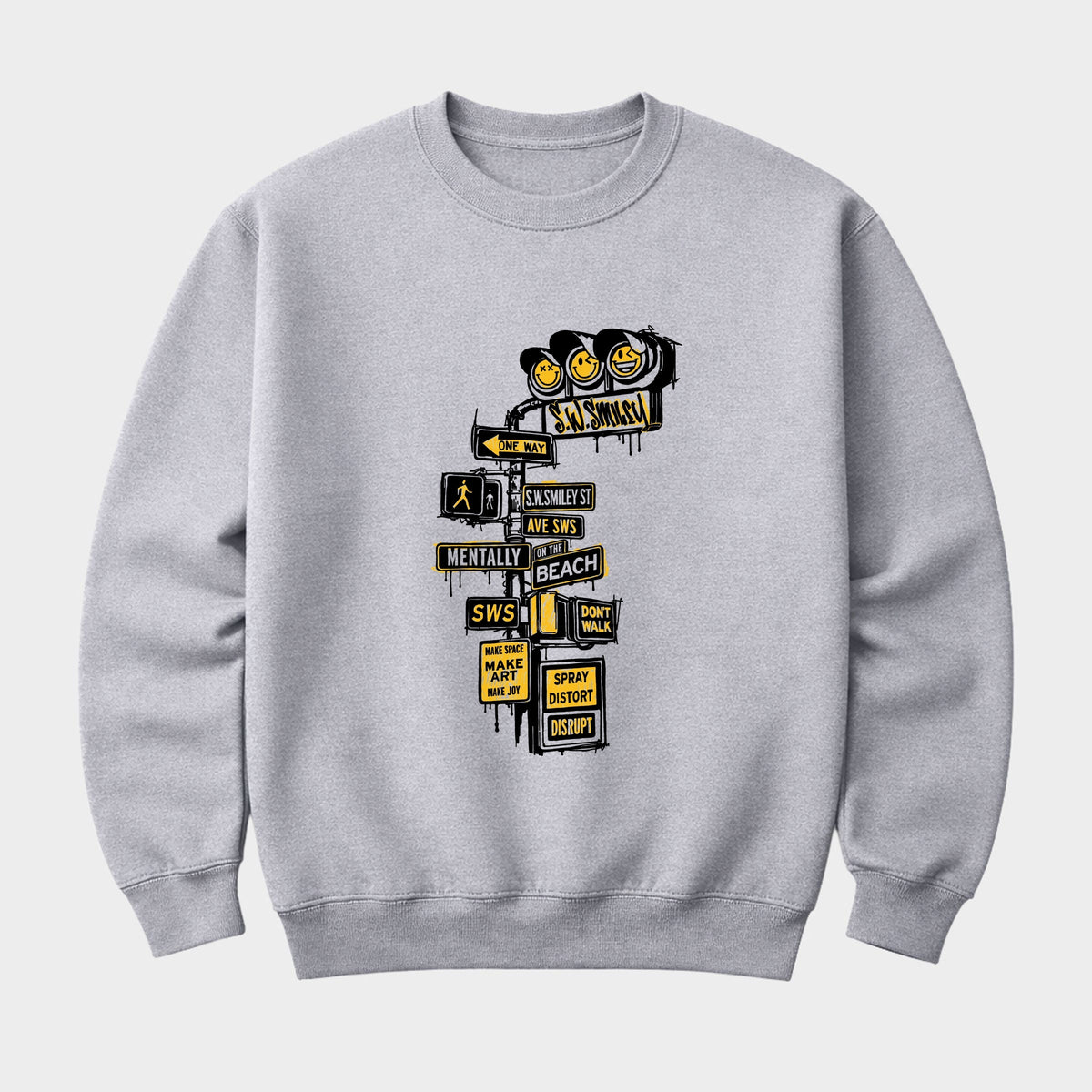 S.W.Smiley Stoplight - Men's Graphic Sweatshirt