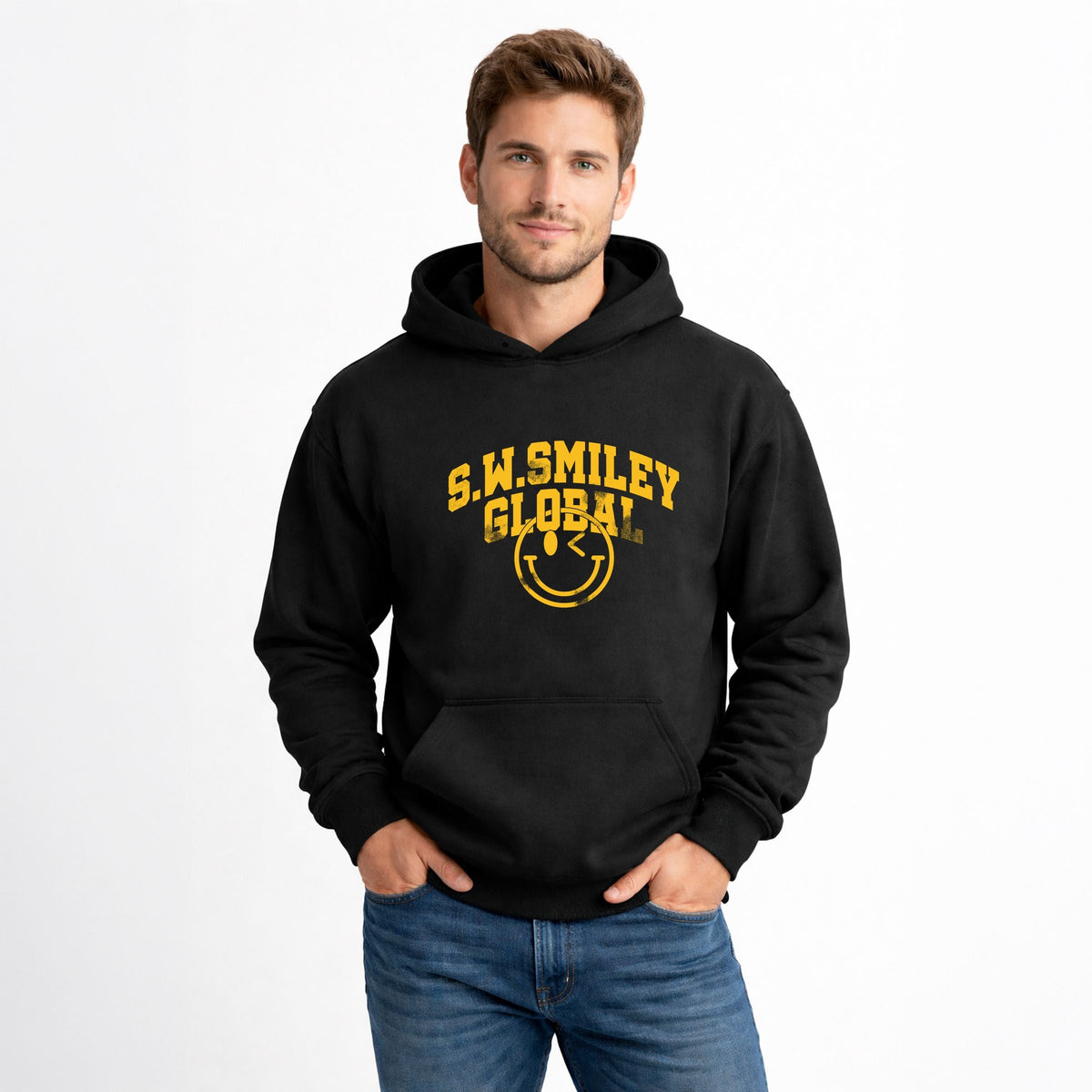 S.W.Smiley Global Varsity - Men's Graphic Hoodie
