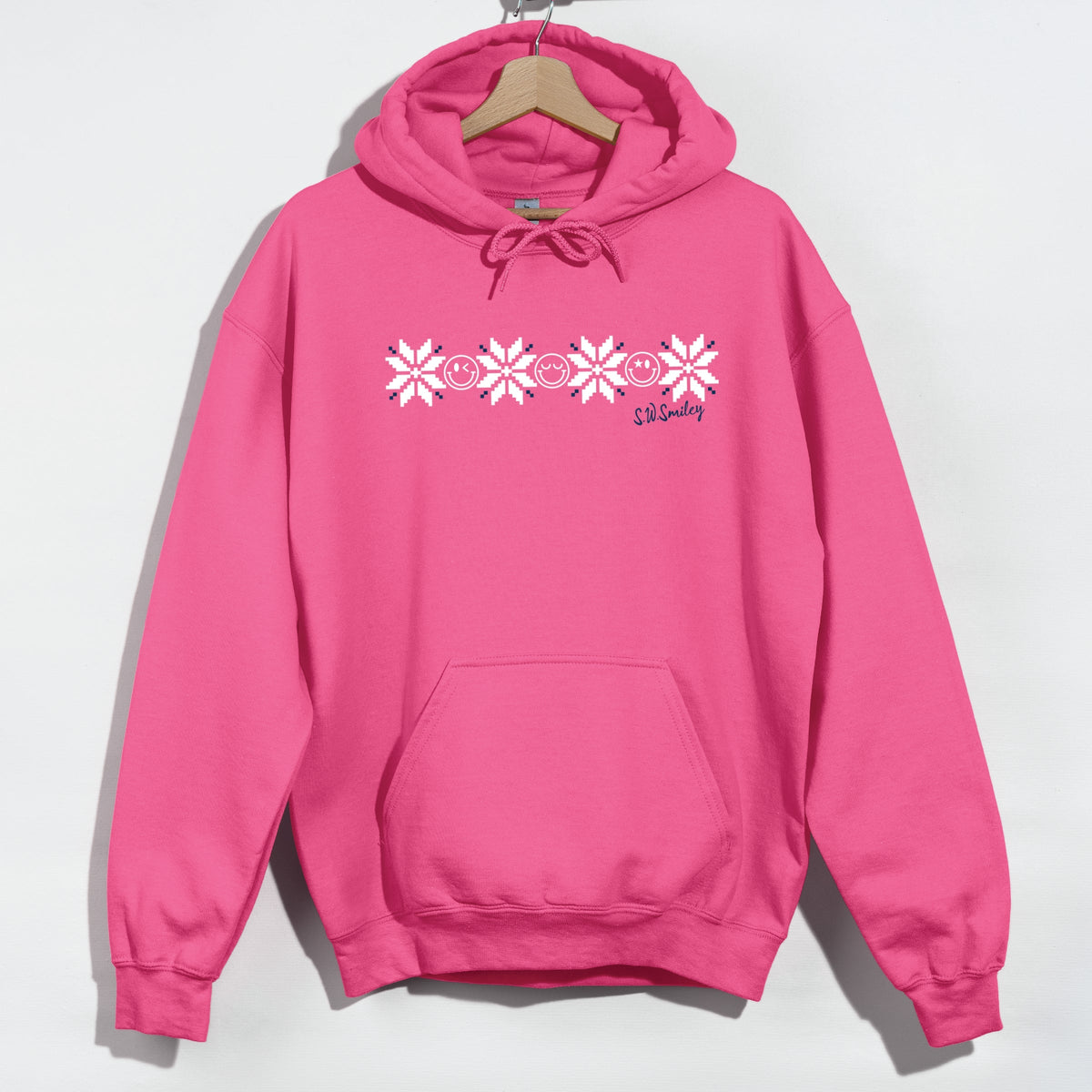 S.W.Smiley Snowflakes Row - Women's Graphic Hoodie