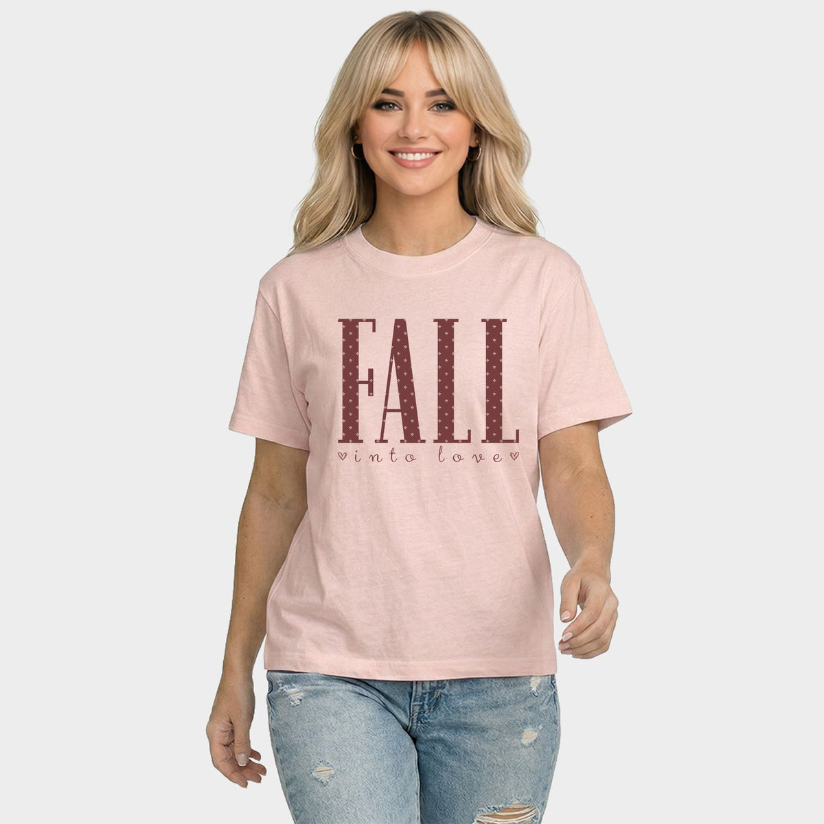 Hallmark - Fall Into Love - Women's Relaxed Boxy Tee