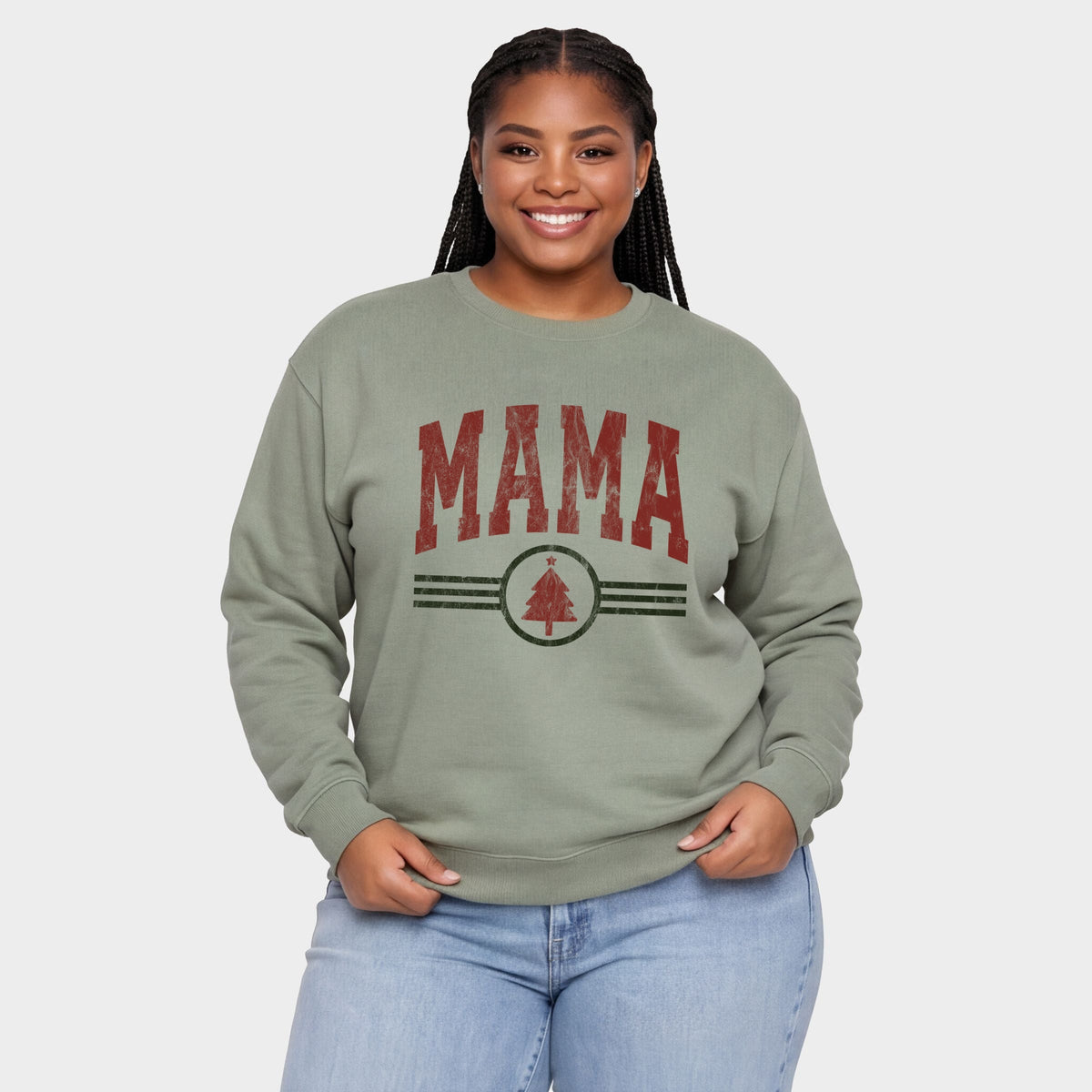 Mama Christmas Lines - Women's Plus Sweatshirt