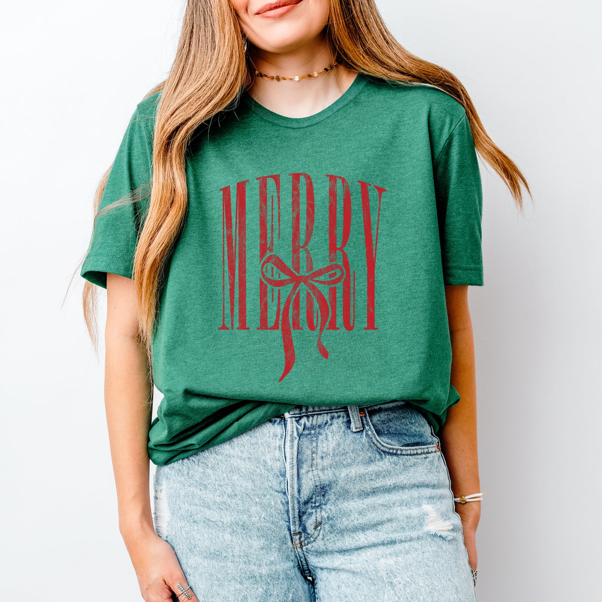 Merry Arched Bow - Women's Short Sleeve Graphic T-Shirt