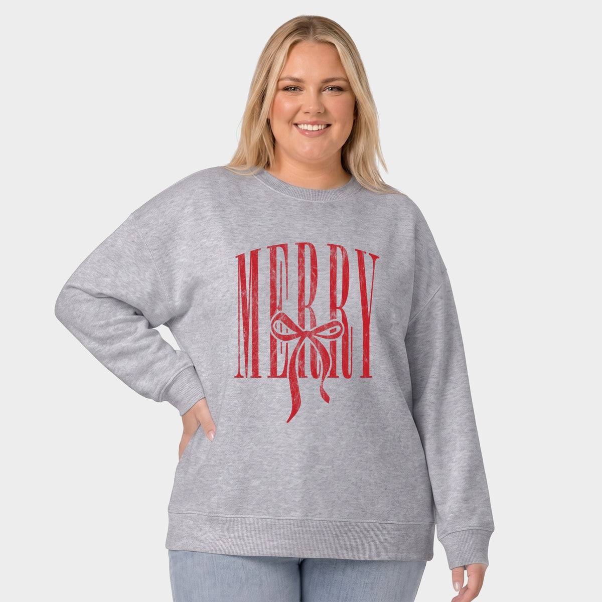 Merry Arched Bow - Women's Plus Sweatshirt