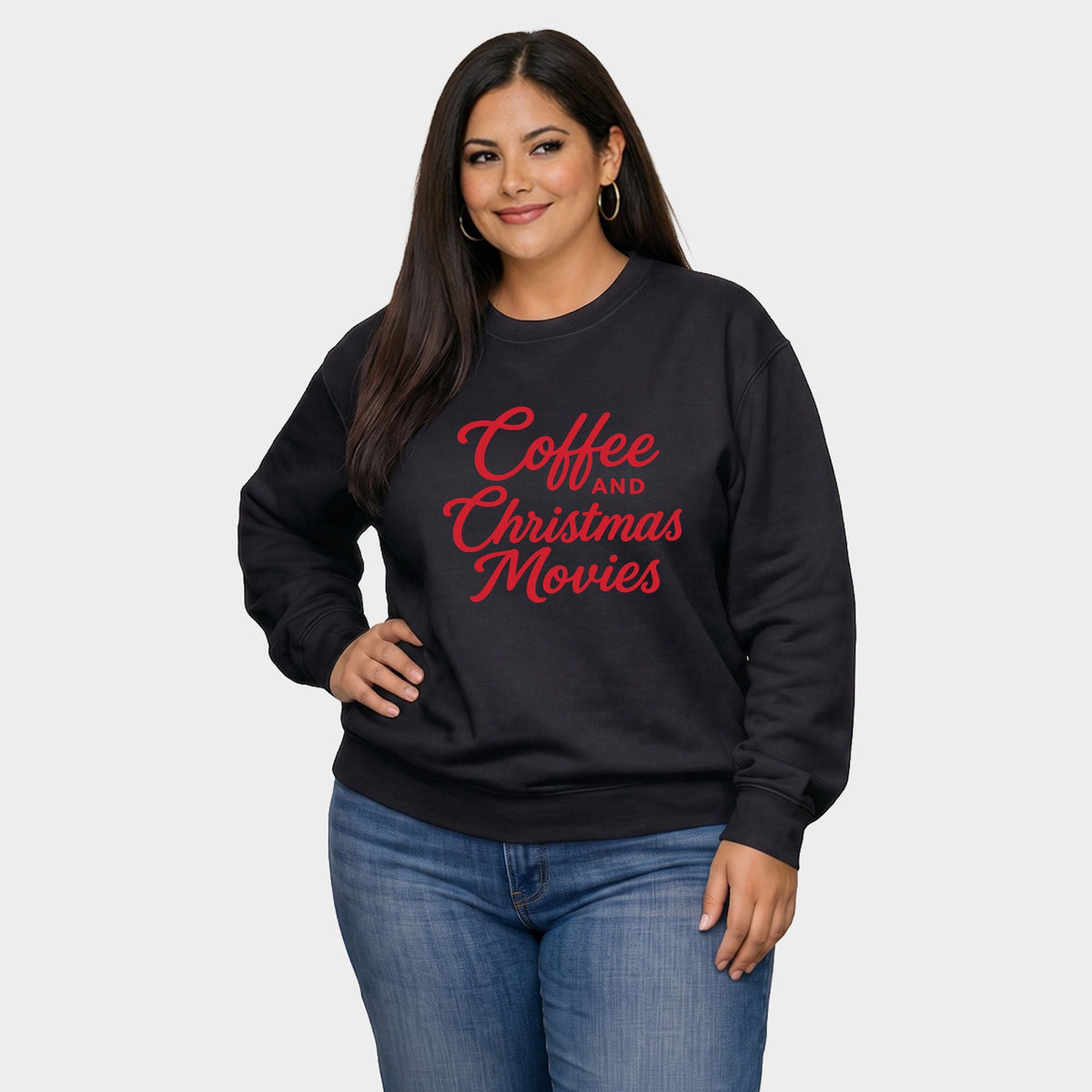 Coffee and Christmas Movies - Women's Plus Sweatshirt