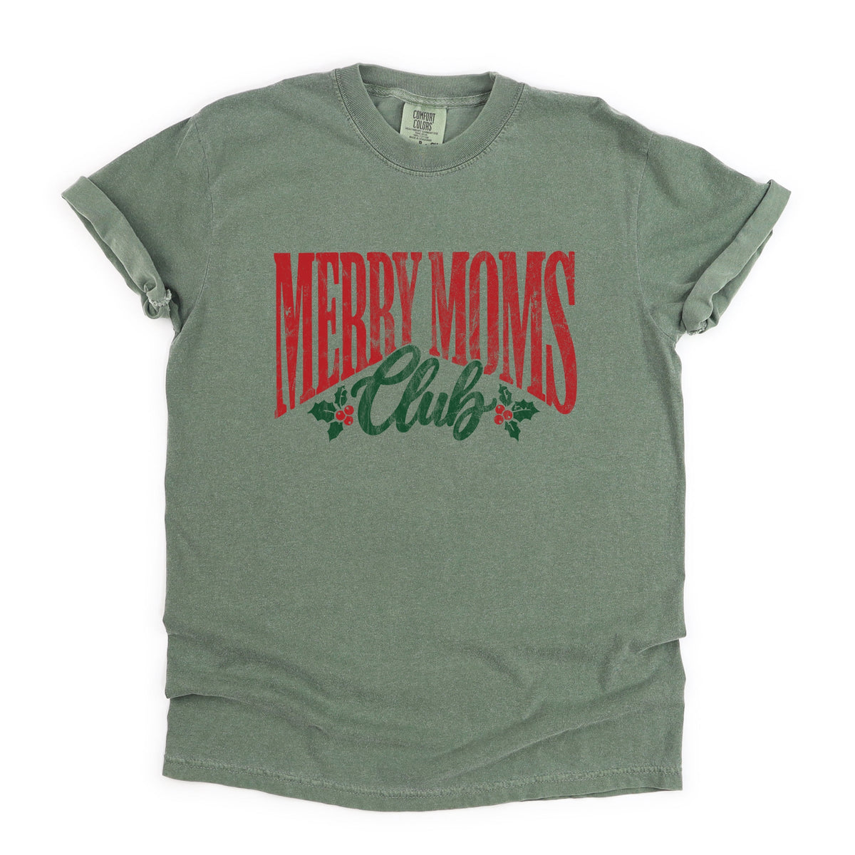 Merry Moms Club - Women's Garment Dyed Graphic T-Shirt