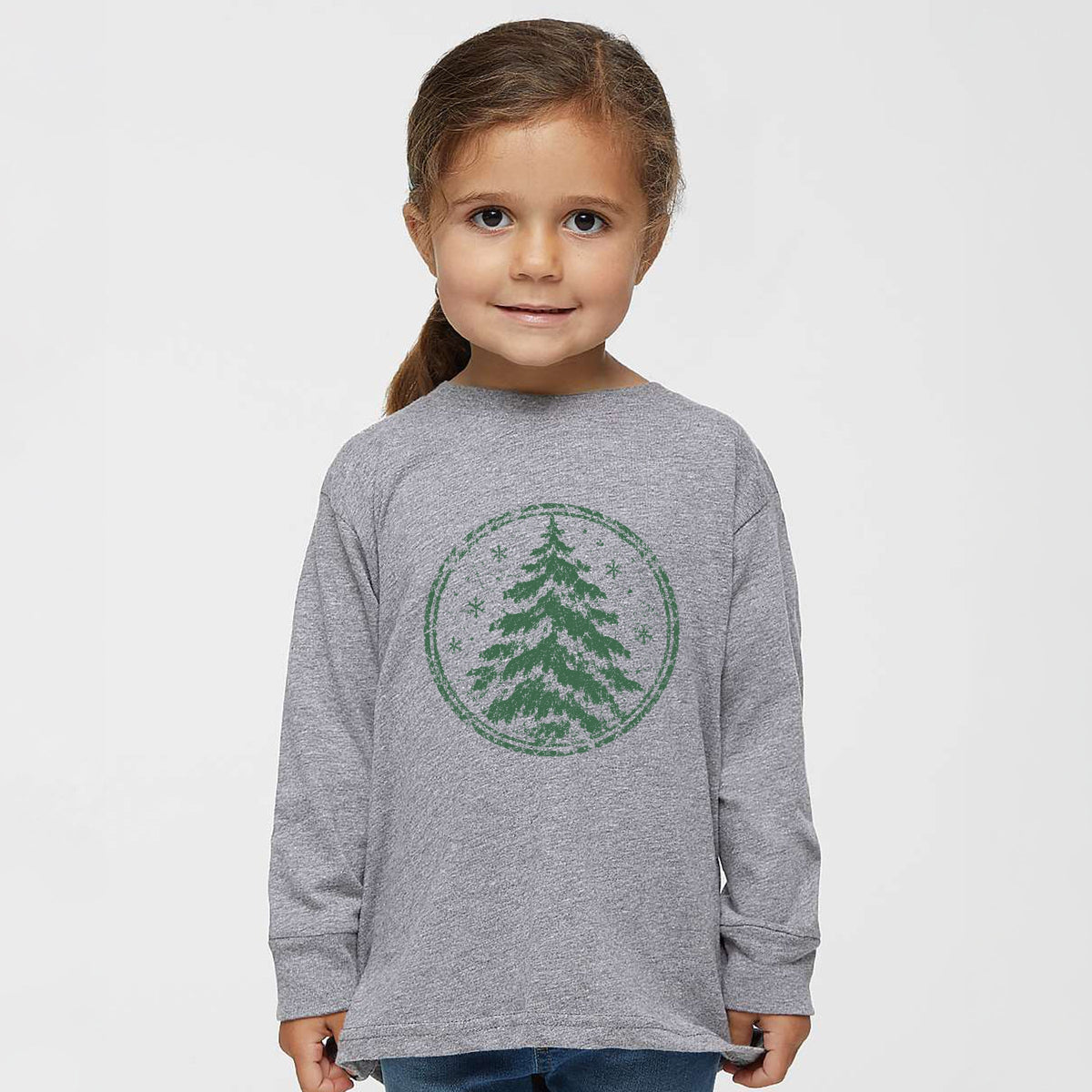 Green Tree Circle - Toddler Long Sleeve Graphic Tee