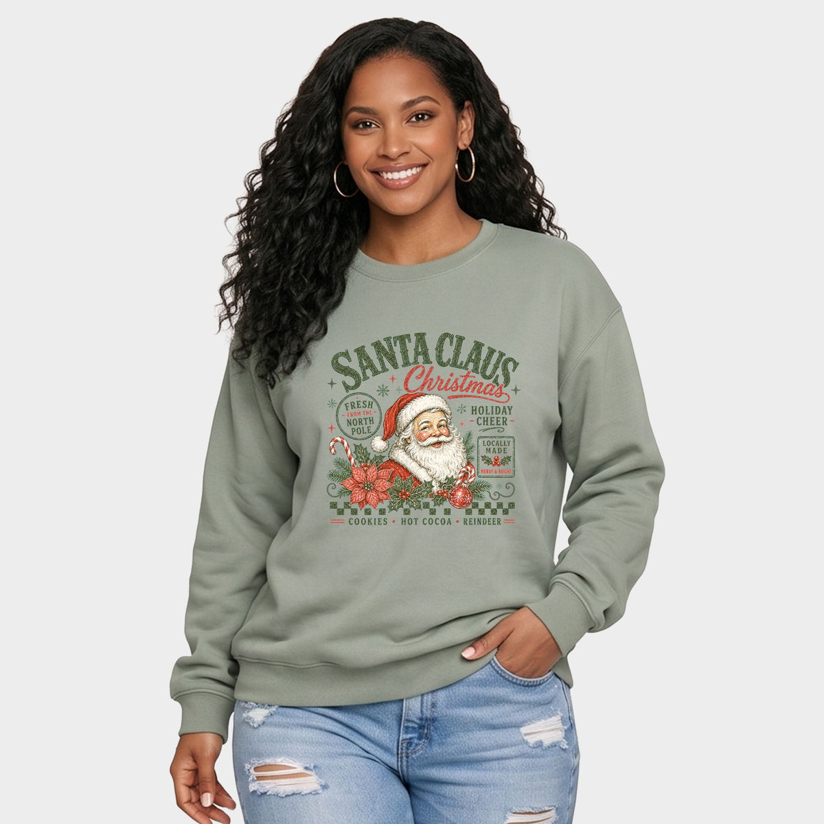 Santa Claus Christmas - Women's Graphic Sweatshirt
