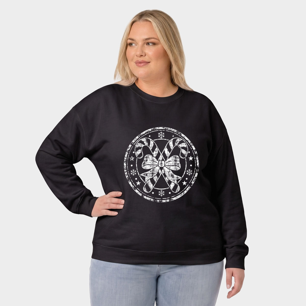 Candy Cane Circle - Women's Plus Sweatshirt
