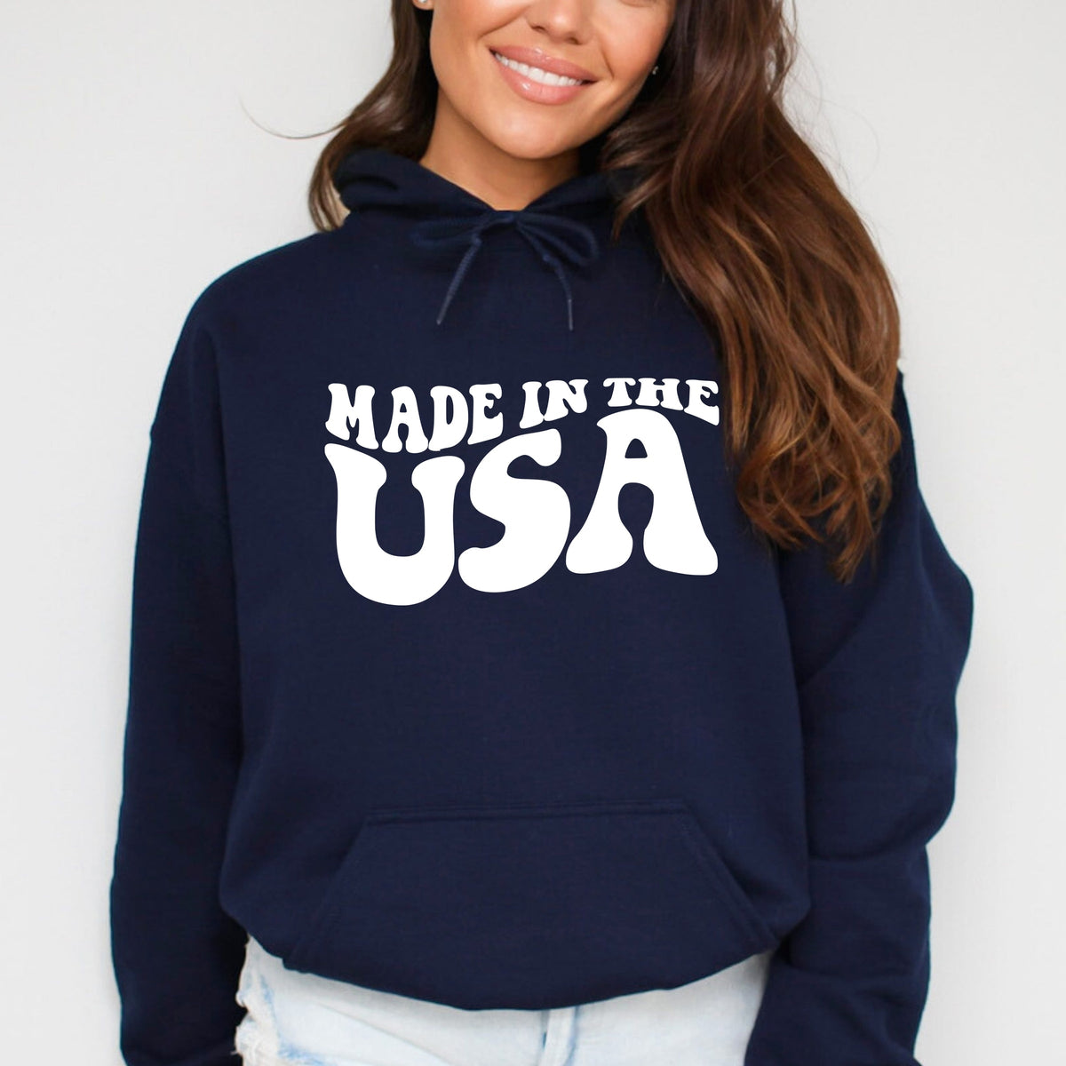 Made In The USA Wavy - Women's Graphic Hoodie
