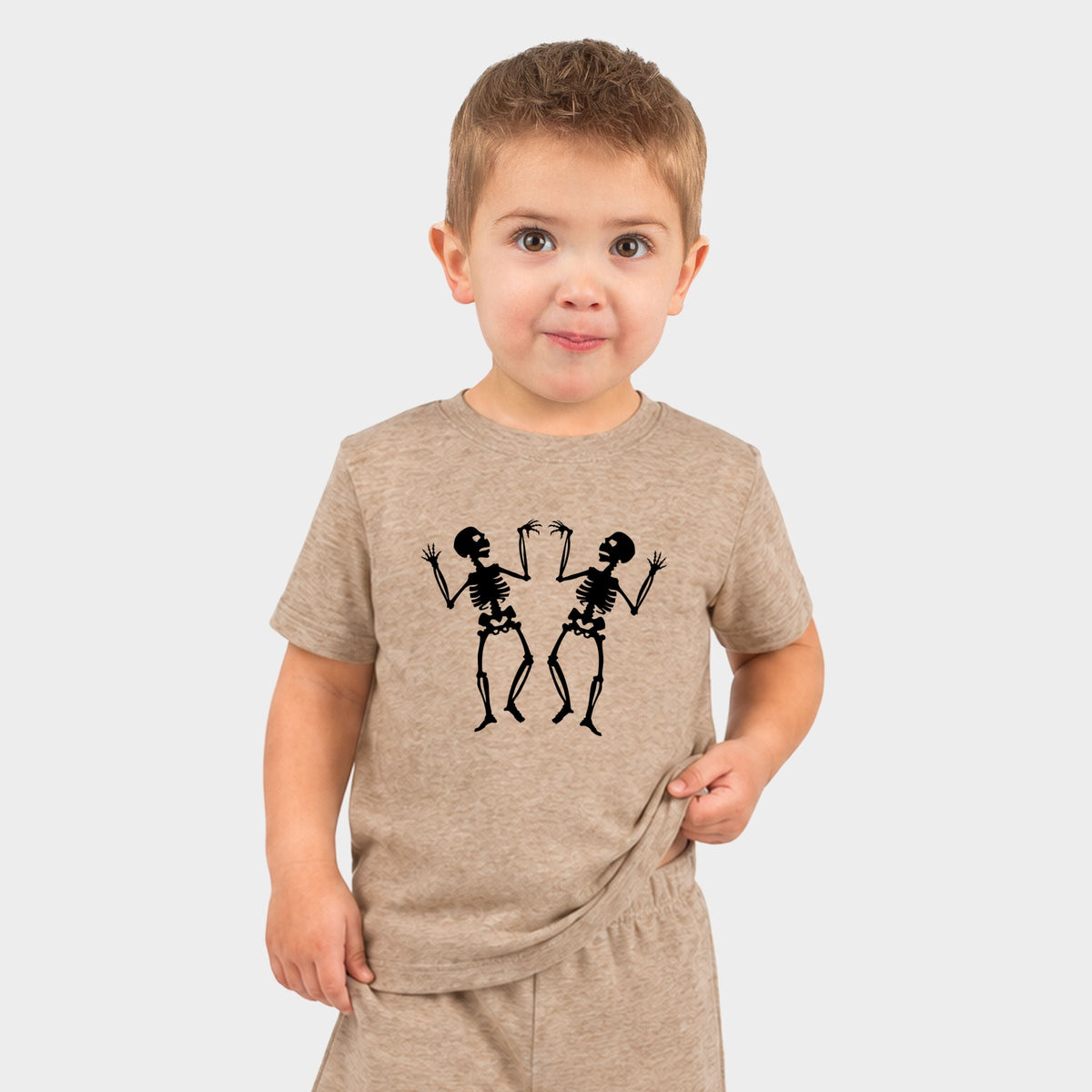 Two Dancing Skeletons - Toddler Crew Shorts Set