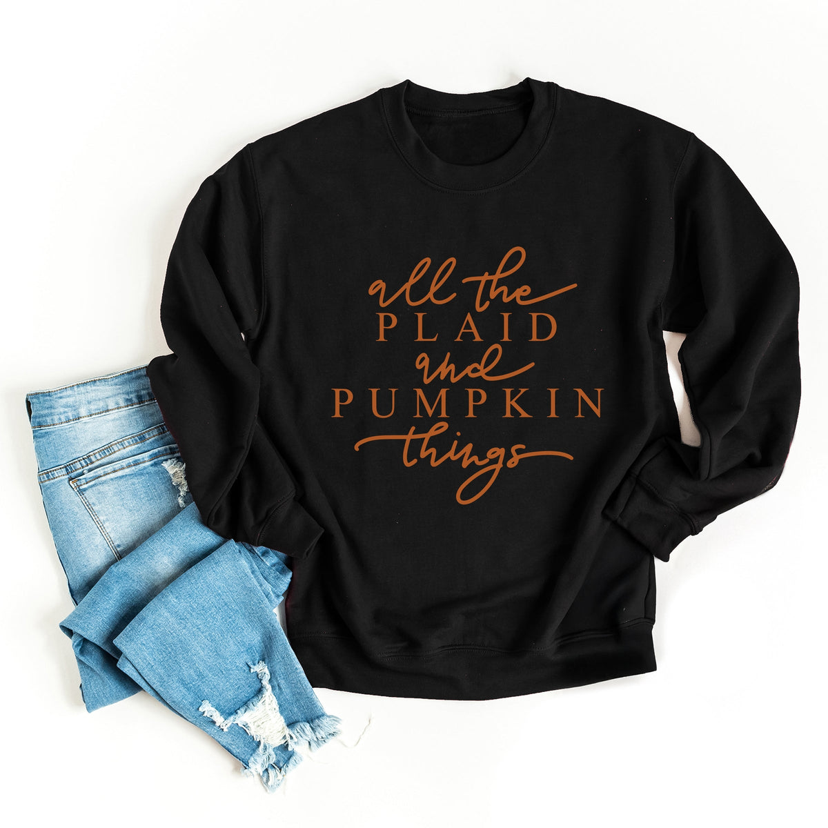 All The Plaid and Pumpkin Things - Women's Graphic Sweatshirt