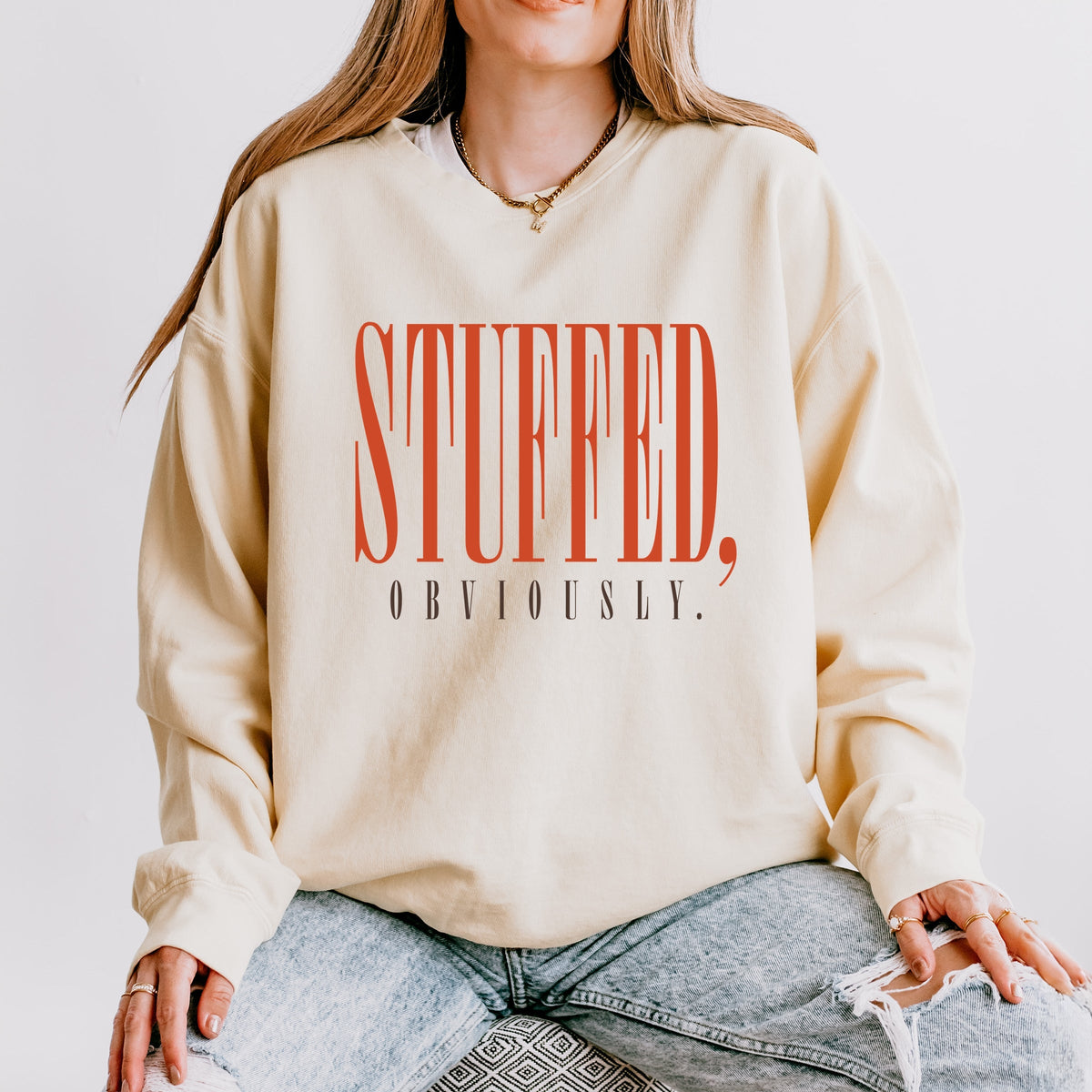 Stuffed, Obviously Tall - Women's Lightweight Garment Dyed Sweatshirt