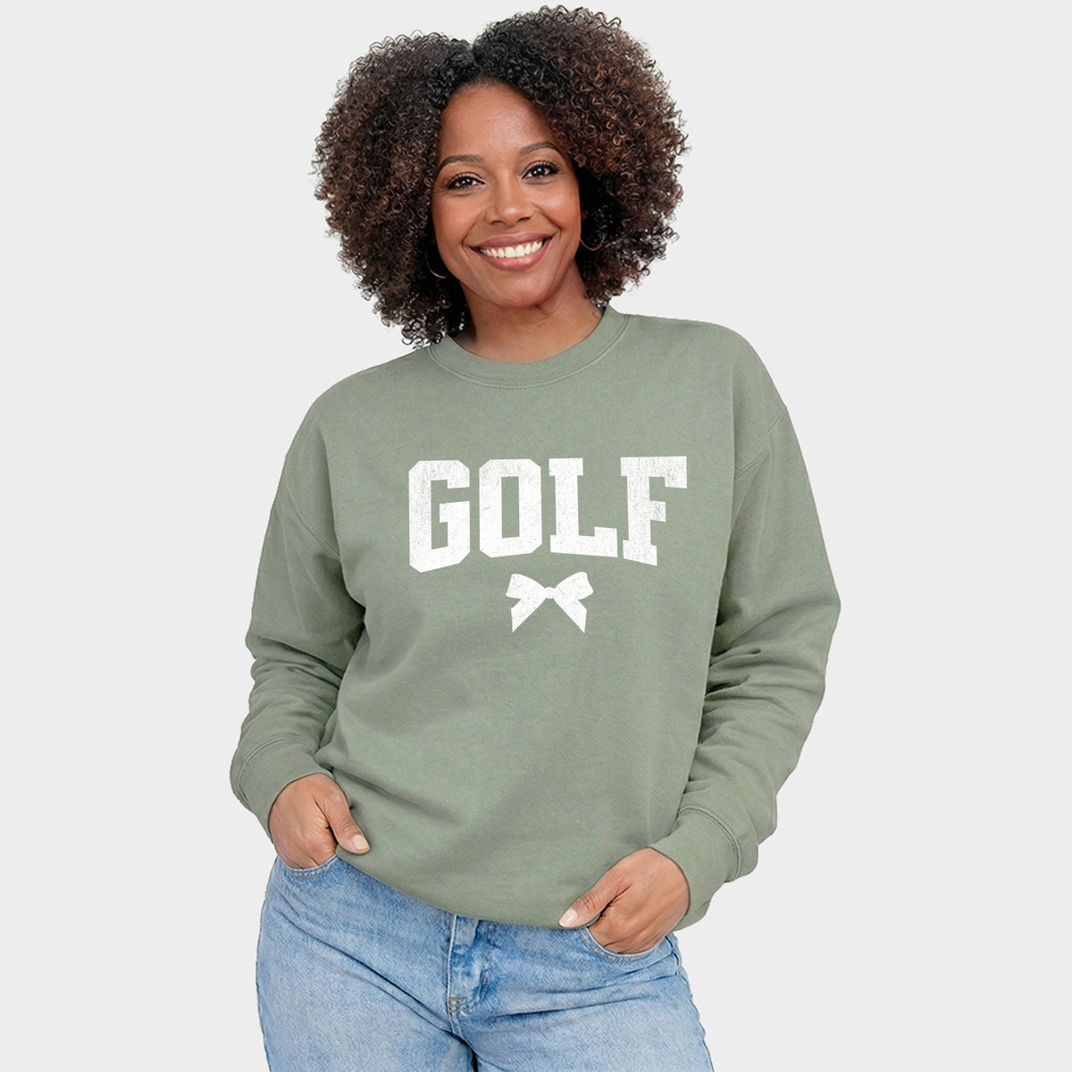 Golf Arched Bow - Women's Graphic Sweatshirt