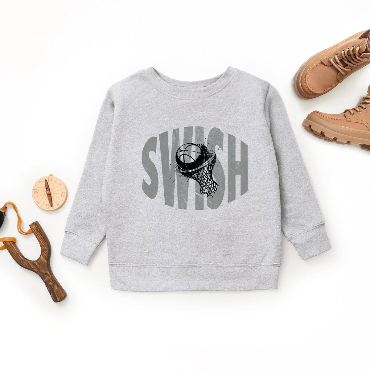 Swish Distressed - Youth Graphic Sweatshirt
