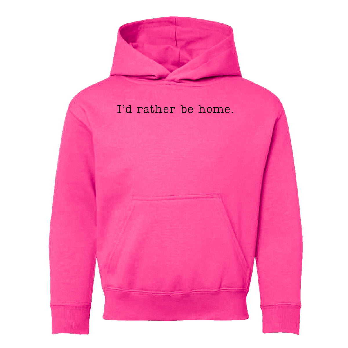 I'd Rather Be Home Typewriter - Youth Graphic Hoodie