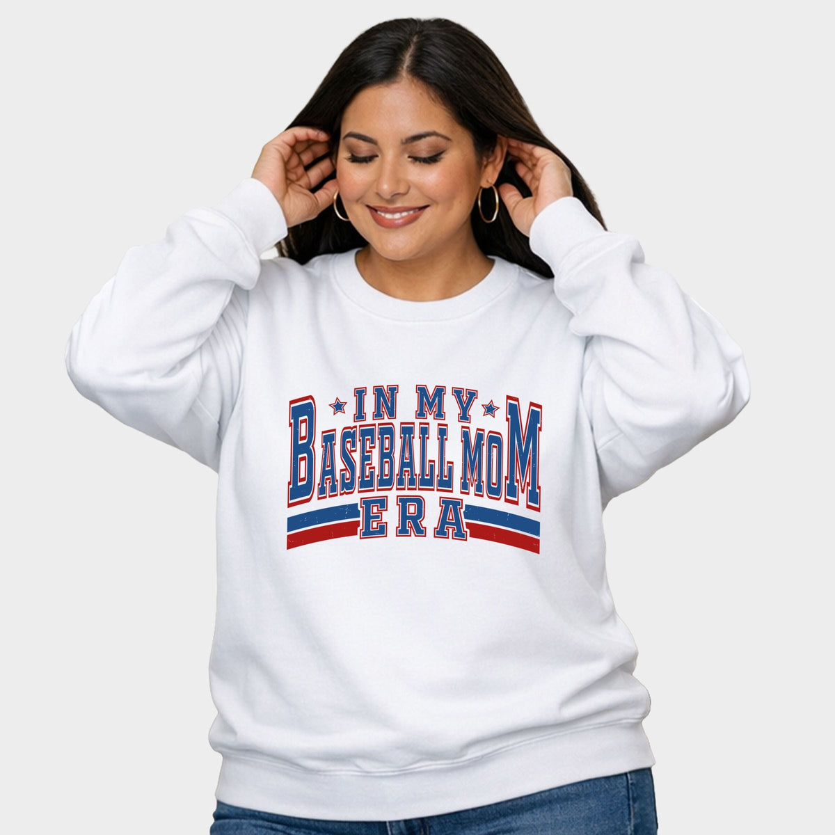 In My Baseball Mom Era - Women's Plus Sized Graphic Sweatshirt