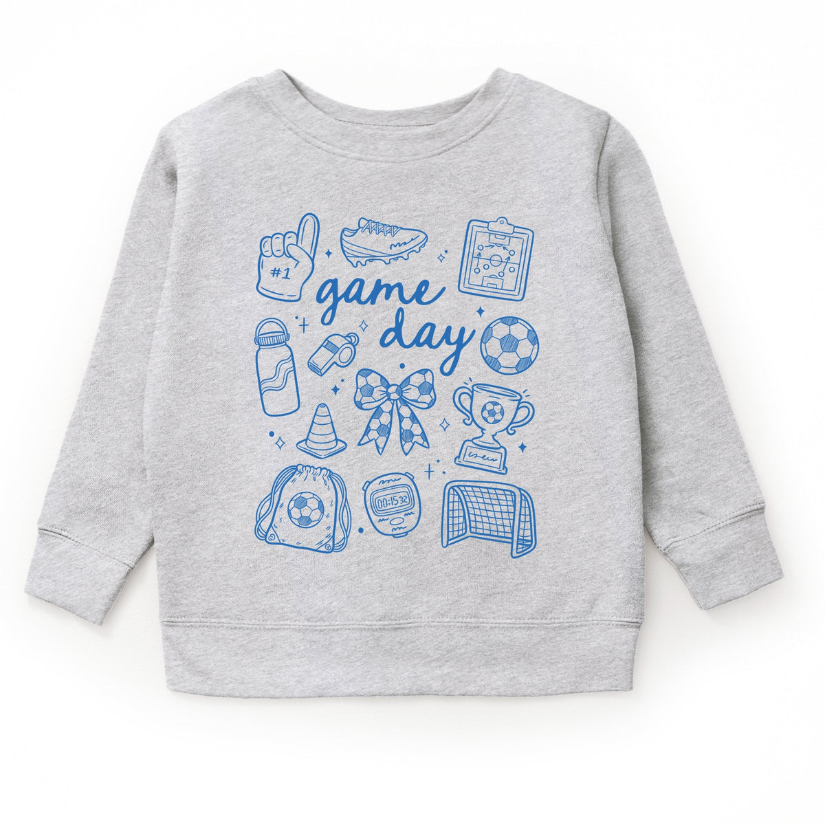 Game Day Soccer Sketched Collage - Youth Graphic Sweatshirt
