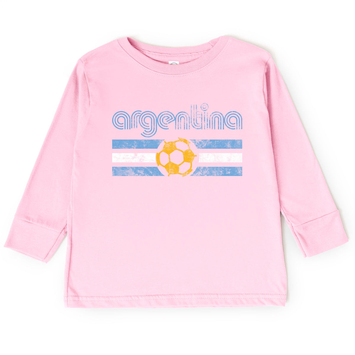 Argentina Soccer Flag - Toddler Long Sleeve Graphic Tee
