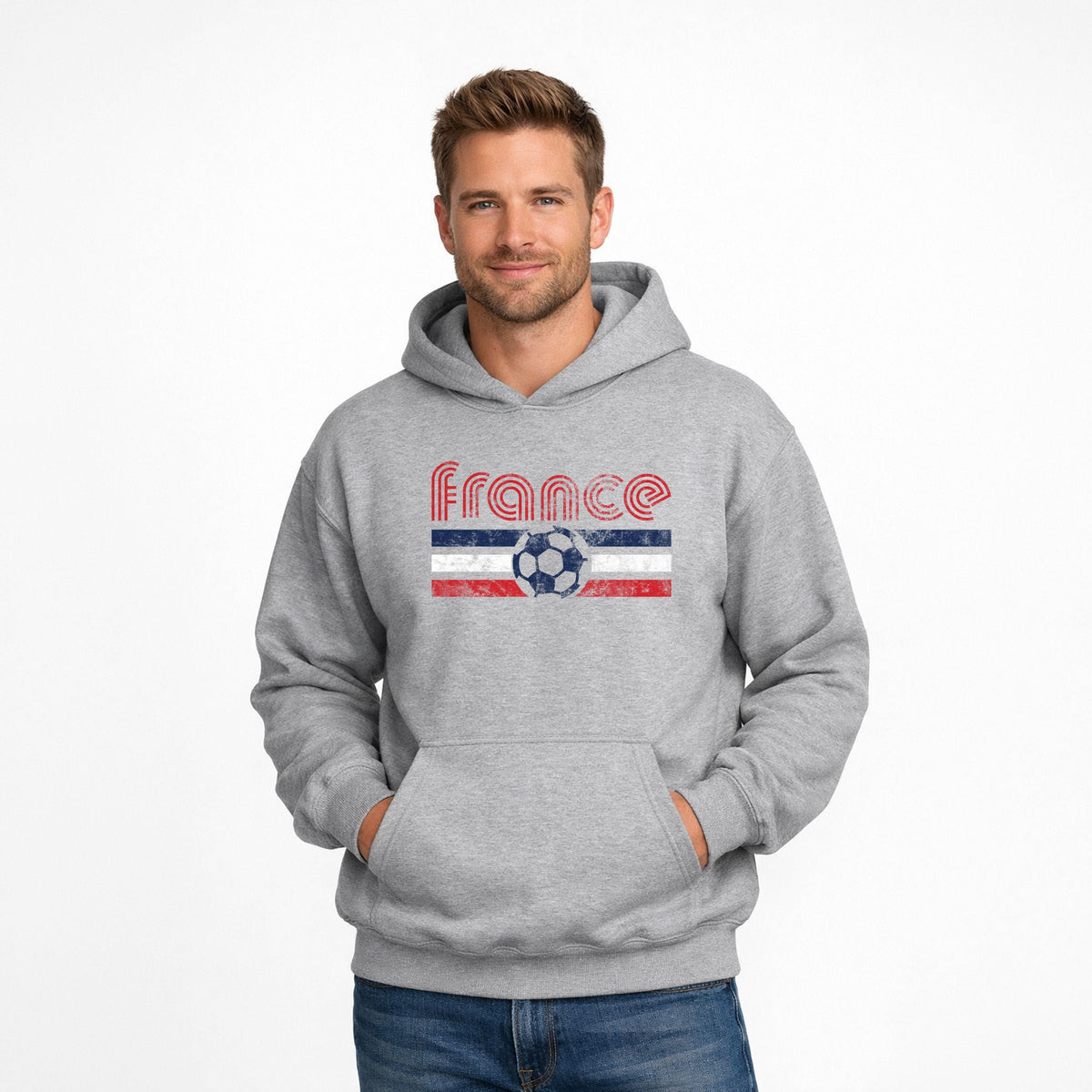 France Soccer Flag - Men's Graphic Hoodie