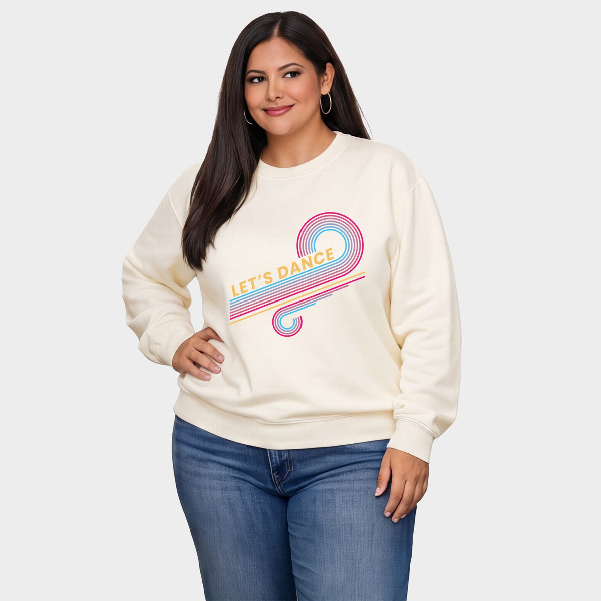 Let's Dance Swirls - Women's Plus Sweatshirt
