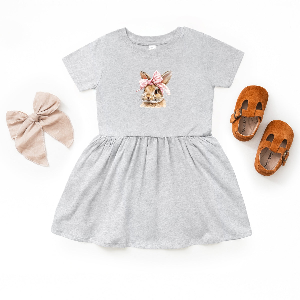 Watercolor Coquette Bunny - Infant Dress