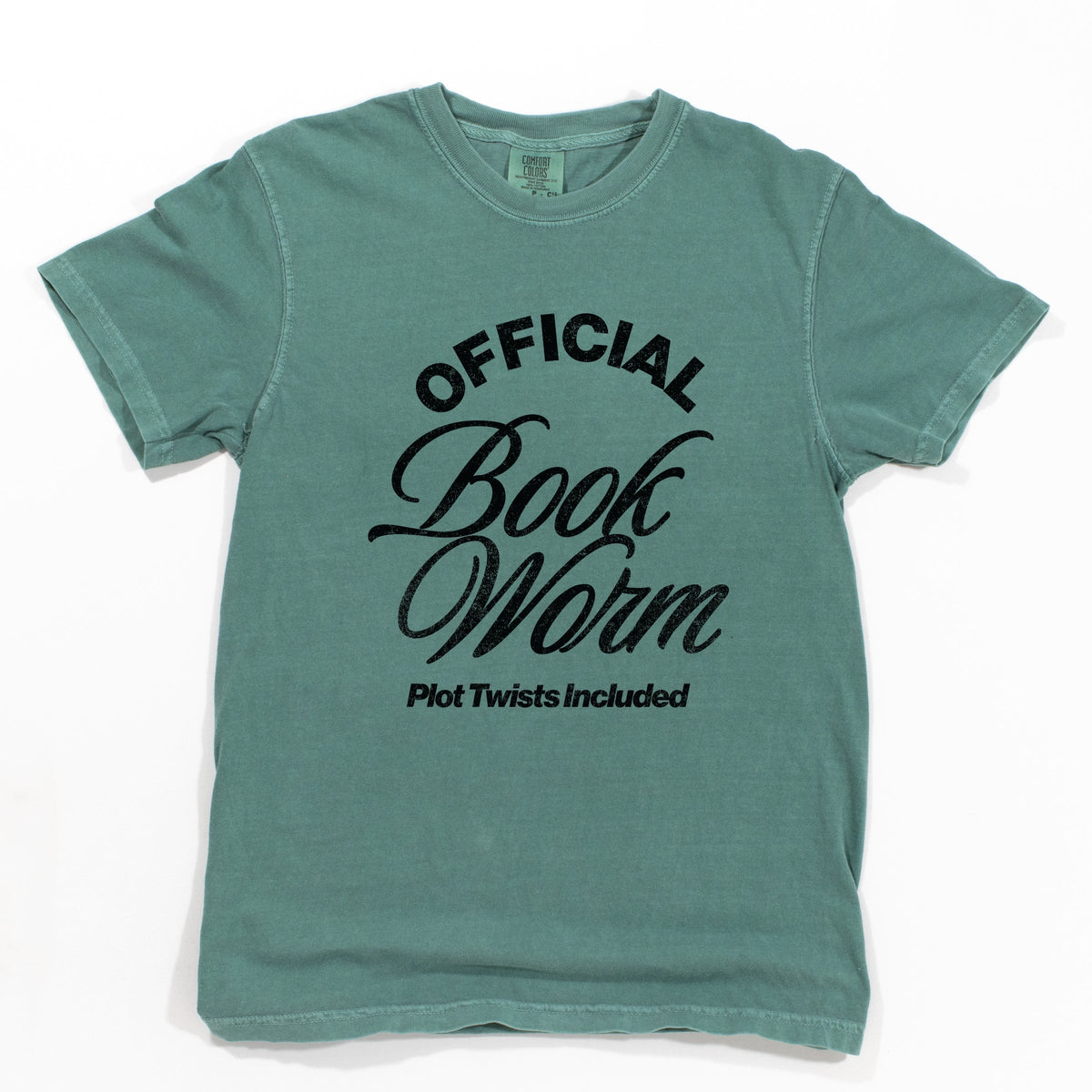 Official Book Worm Plot Twists Included - Women's Garment Dyed Graphic T-Shirt